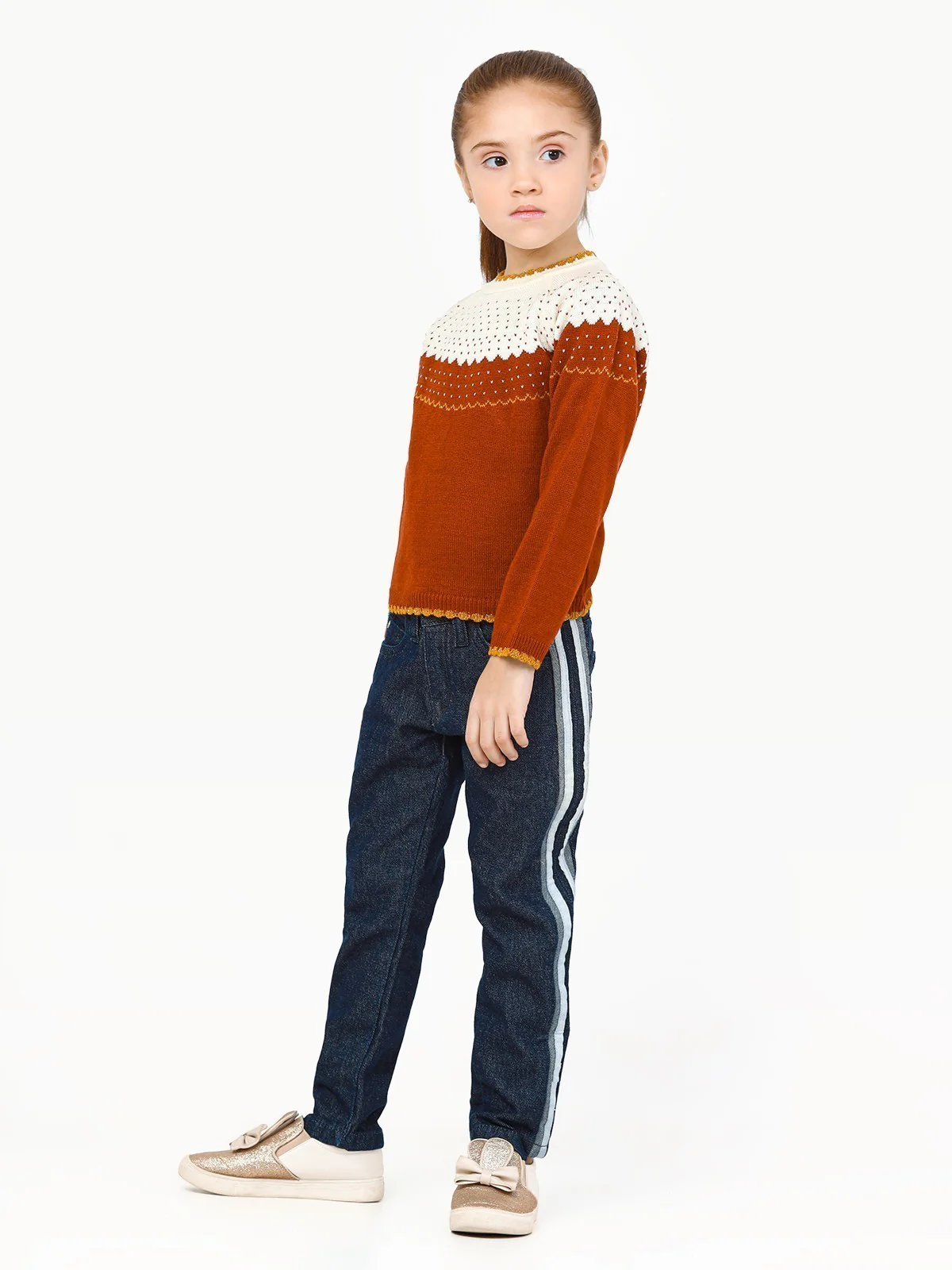 Girl's Rust Sweater - EGTSWT22-013 - Image 4