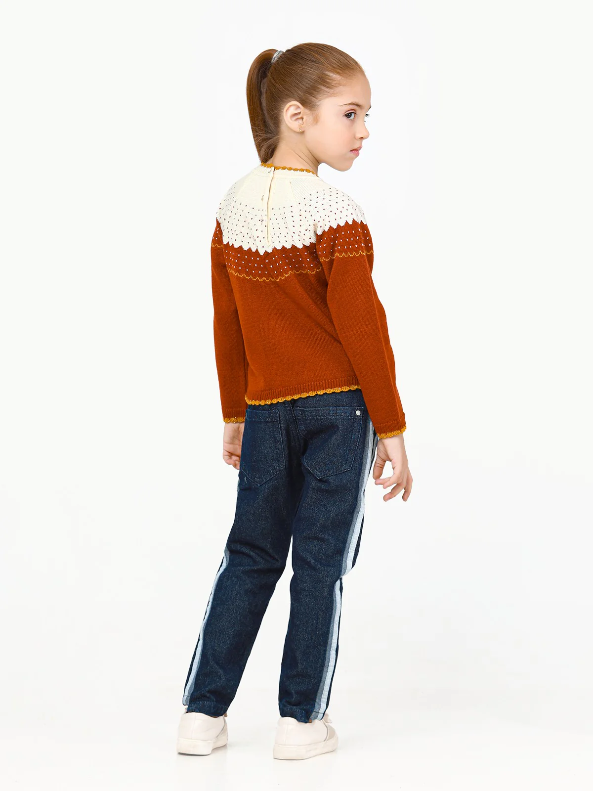 Girl's Rust Sweater - EGTSWT22-013 - Image 5