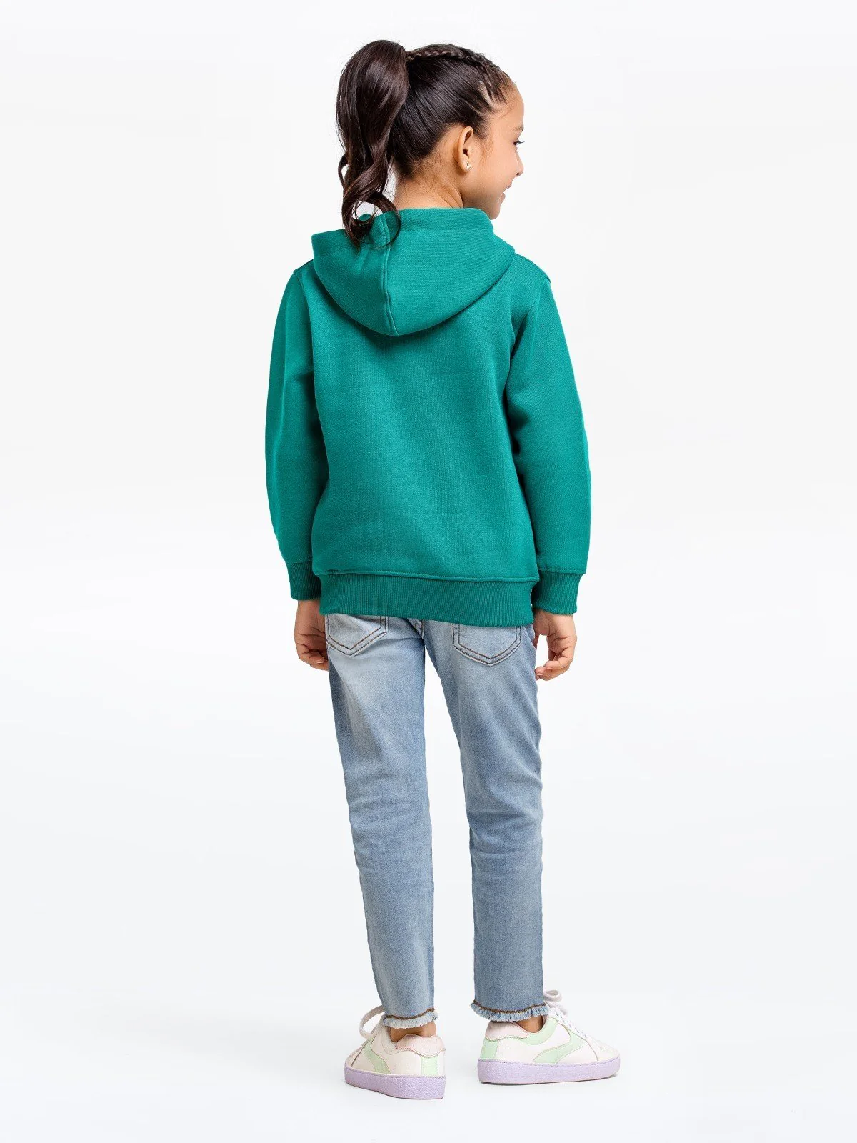 Girl's Sage Green Hoodie - EGTH23-005 - Image 5
