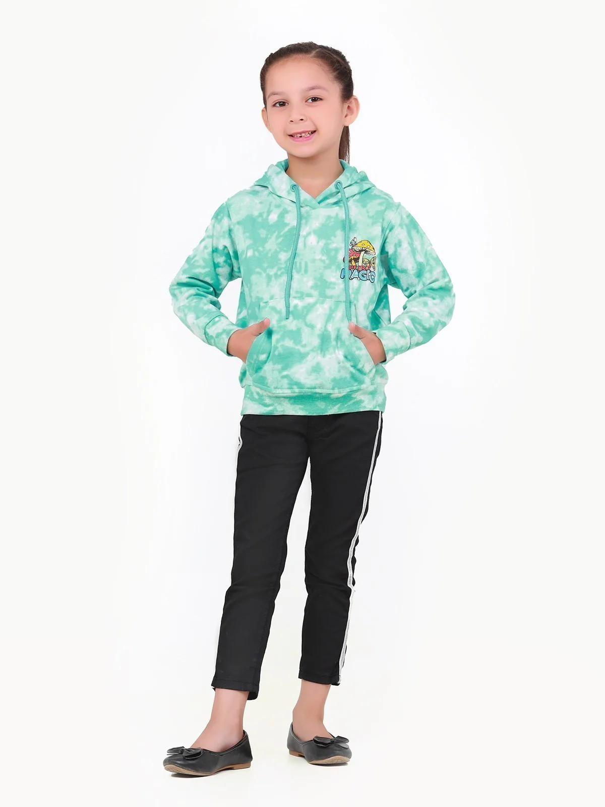 Girl's Sea Green Hoodie - EGTH22-010 - Image 2