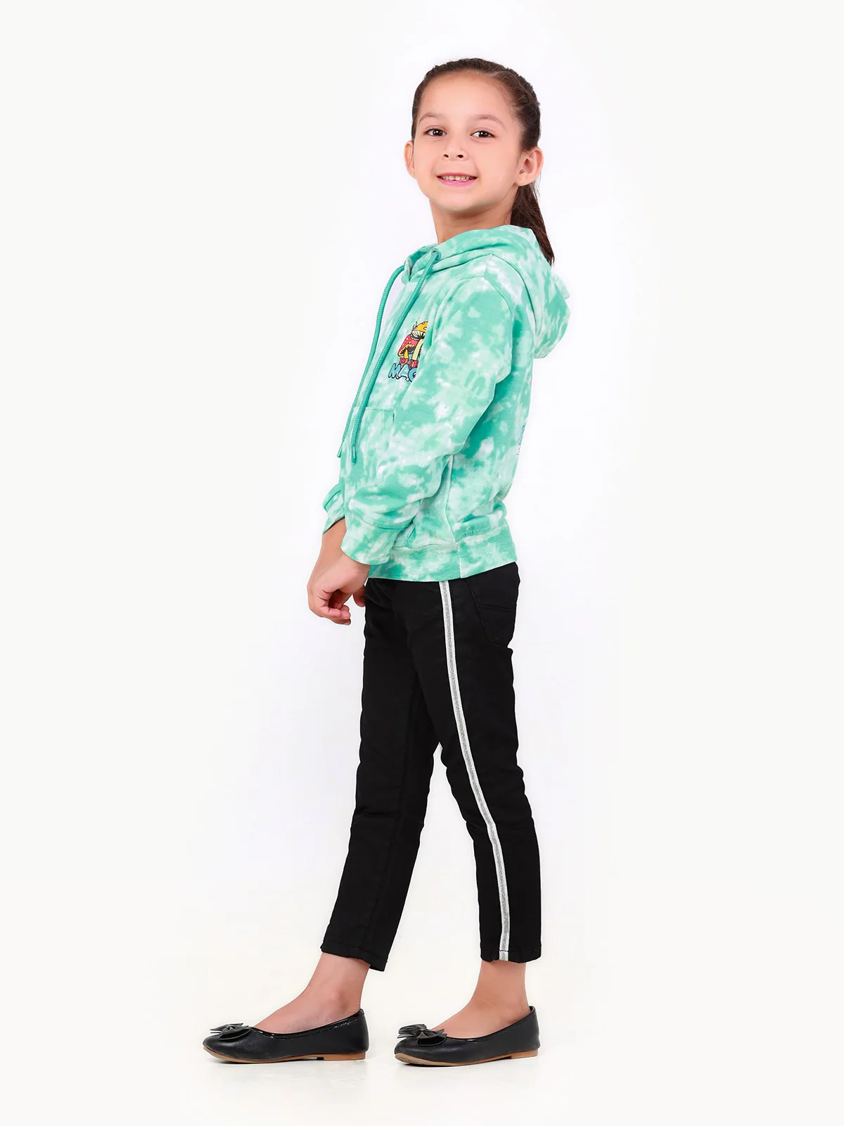 Girl's Sea Green Hoodie - EGTH22-010 - Image 3
