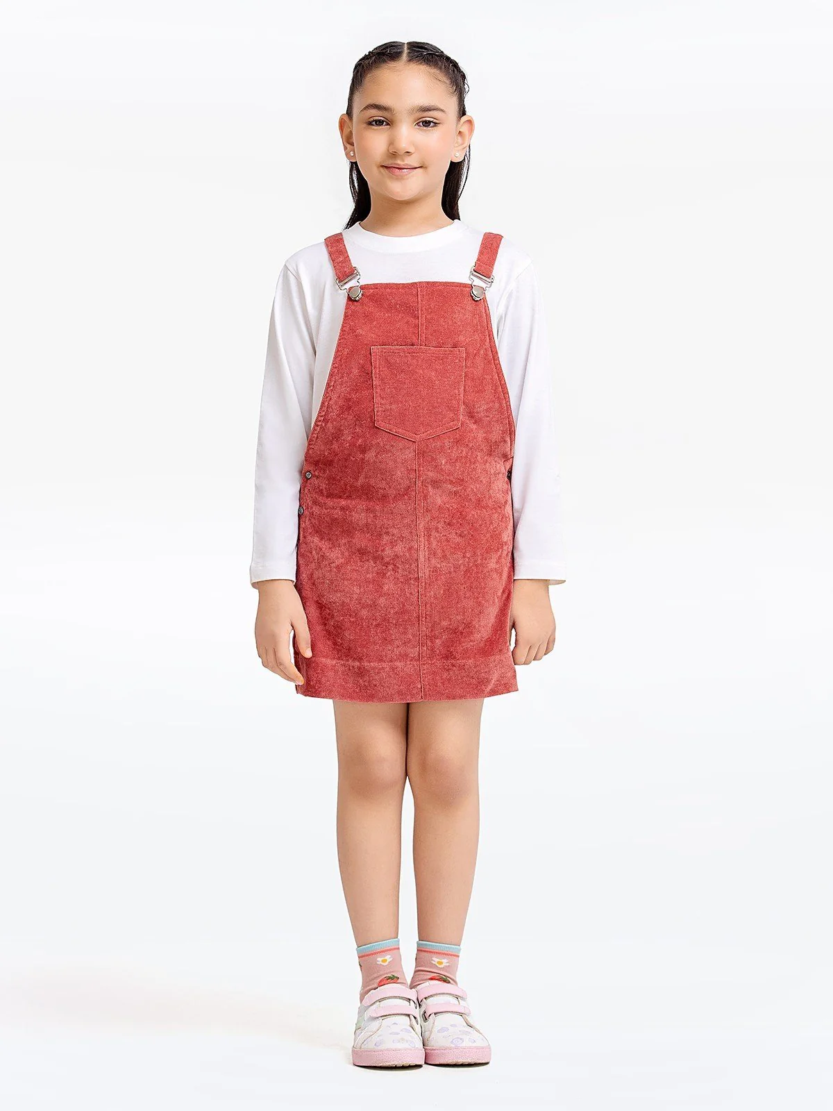Girl's Tea Pink Dungaree - EGTDC22-002 - Image 2