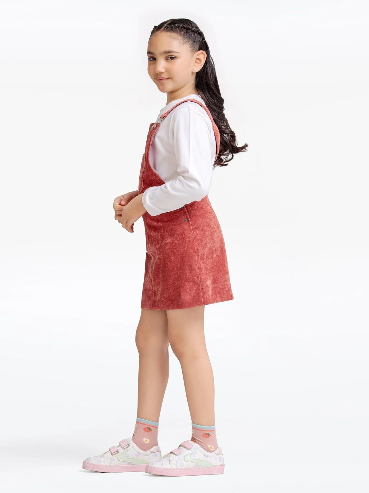 Girl's Tea Pink Dungaree - EGTDC22-002 - Image 3