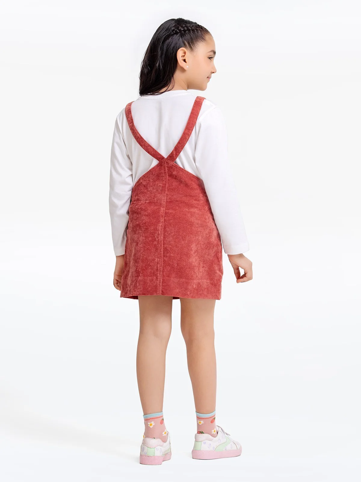 Girl's Tea Pink Dungaree - EGTDC22-002 - Image 5