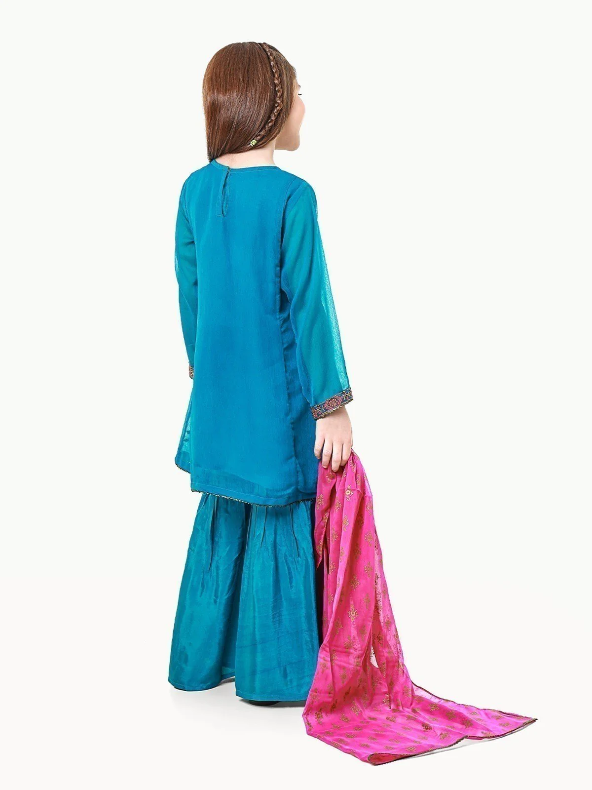 Girl's Teal Blue Pishwas - EGTP22-22199 - Image 6