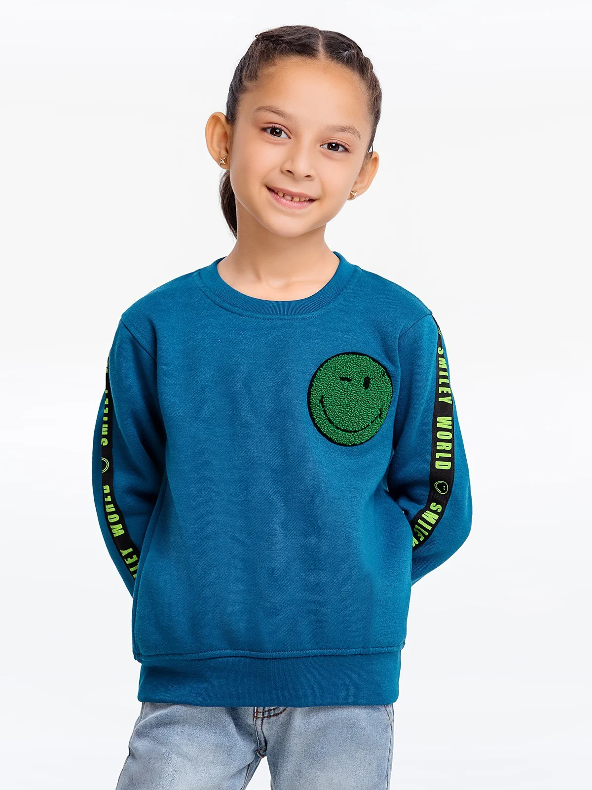 Girl's Teal Blue Sweatshirt - EGTSS22-011 - Image 2