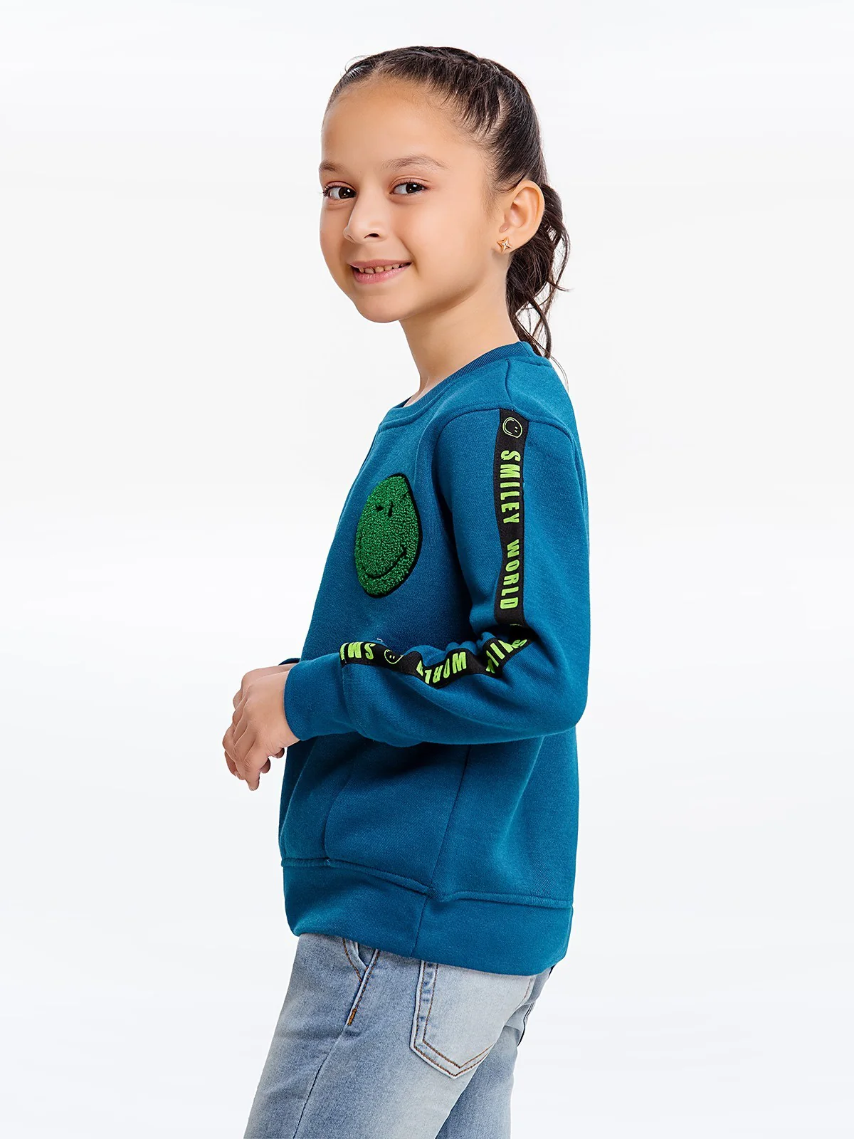 Girl's Teal Blue Sweatshirt - EGTSS22-011 - Image 3