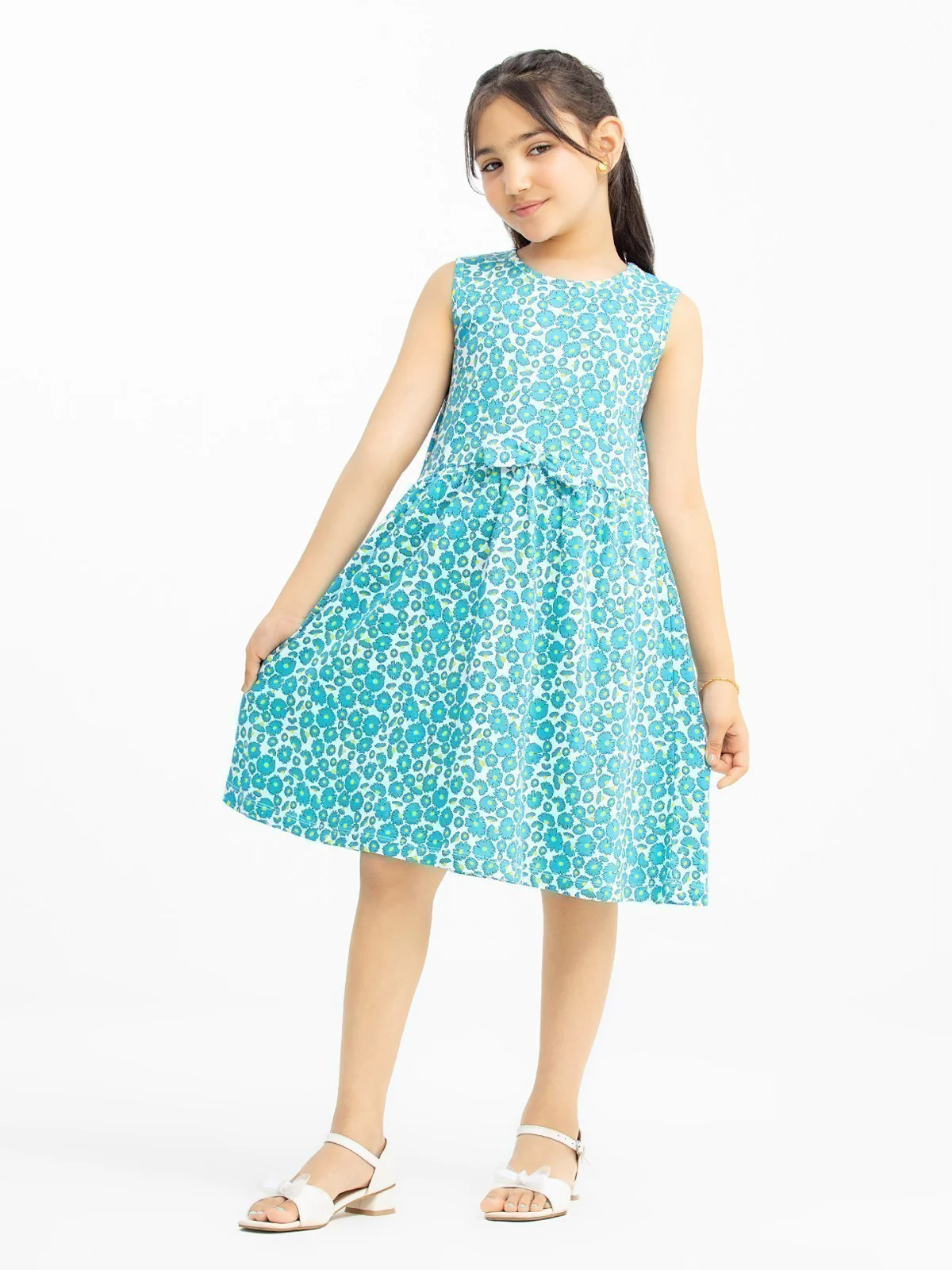 Girl's Turquoise Frock - EGTFK23-005 - Image 3