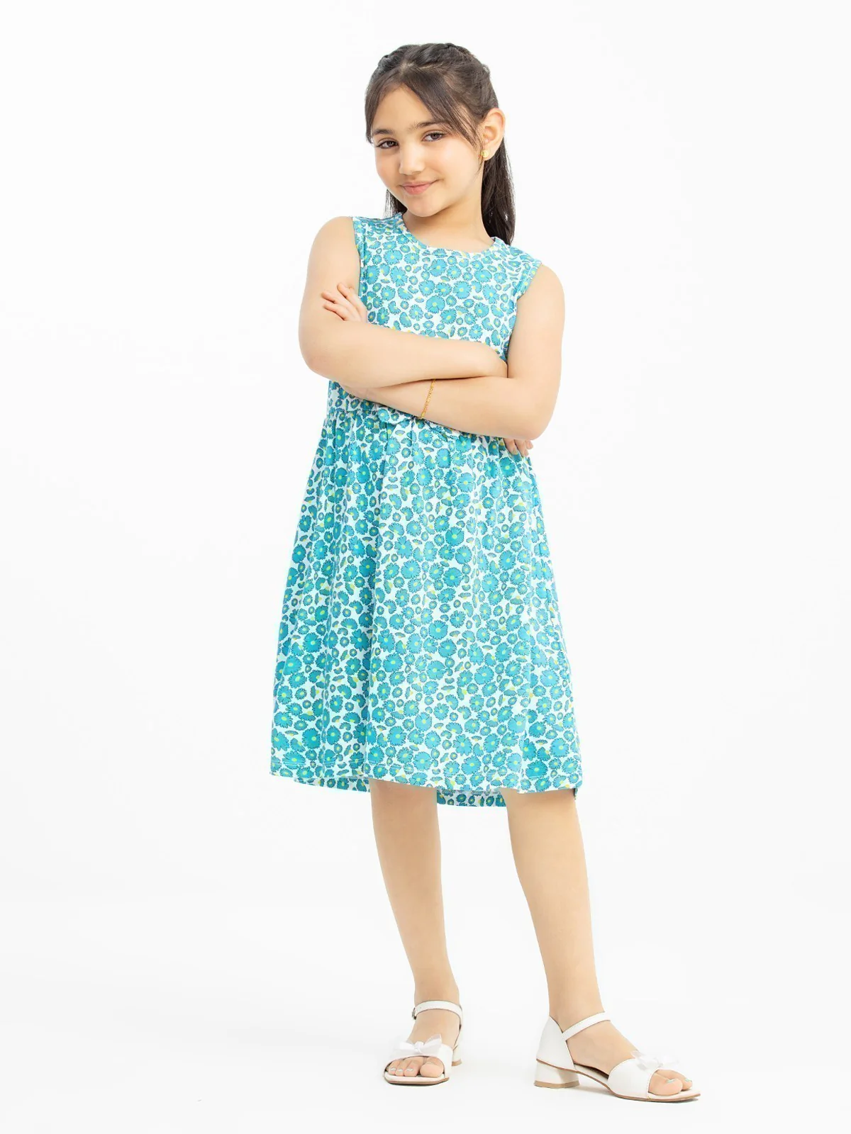 Girl's Turquoise Frock - EGTFK23-005 - Image 4