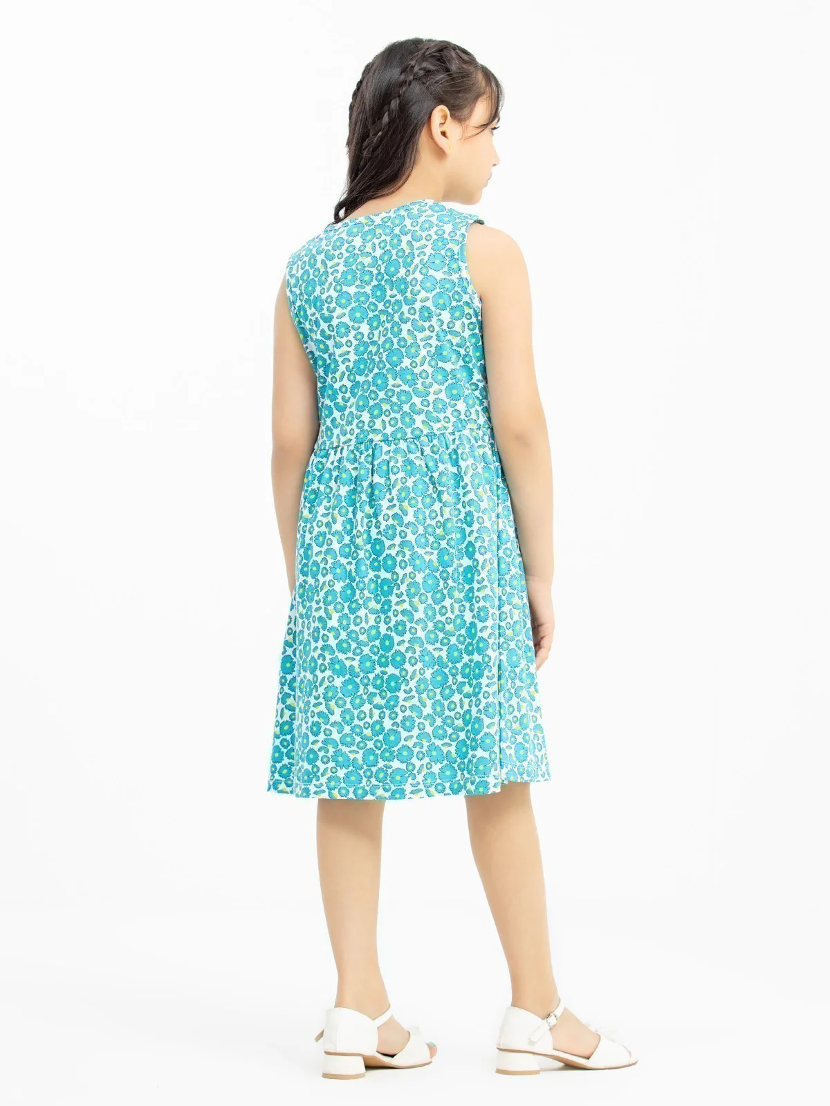 Girl's Turquoise Frock - EGTFK23-005 - Image 6