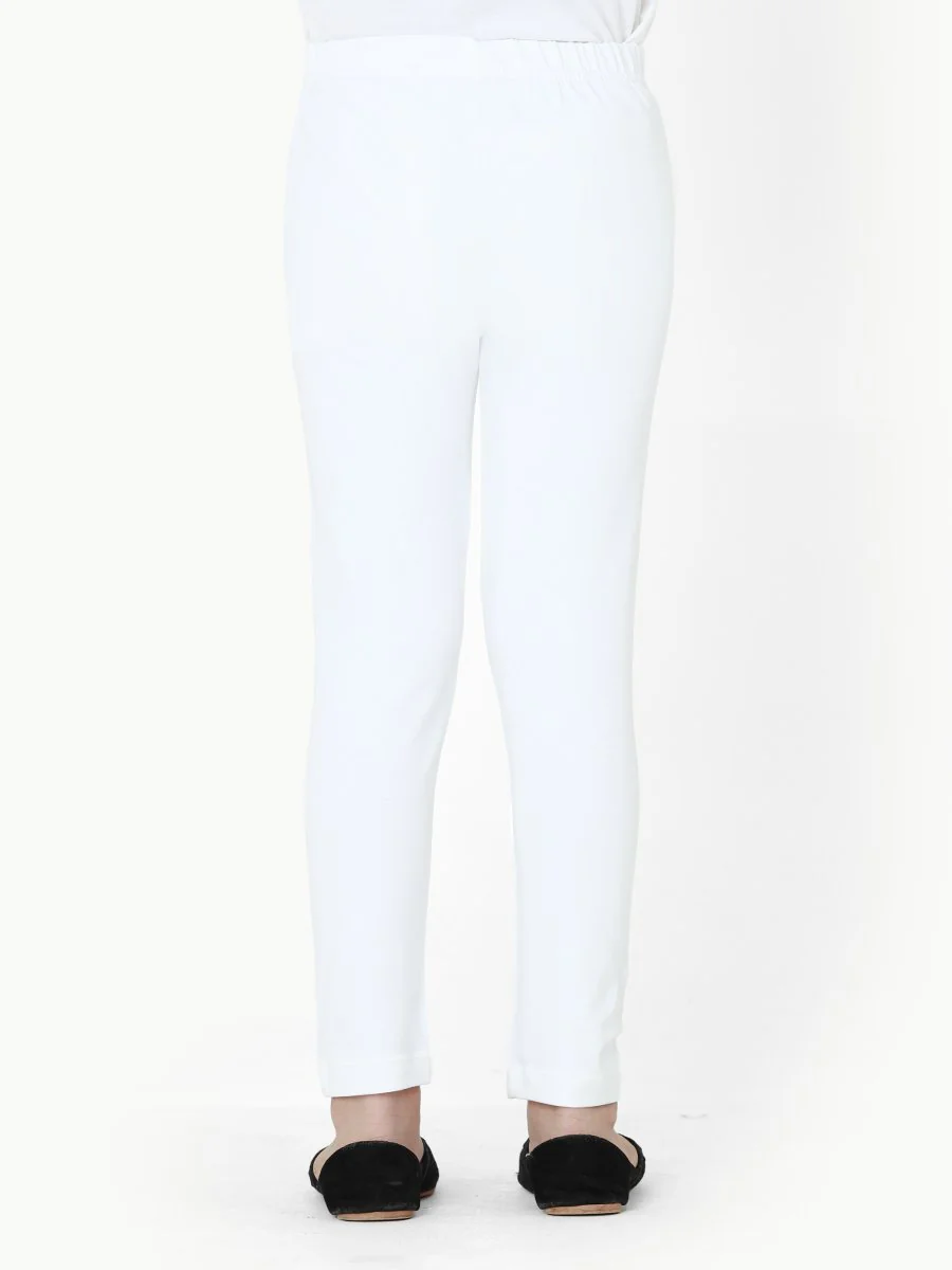 Girl's White Basic Tights - EGBT23-75407 - Image 3