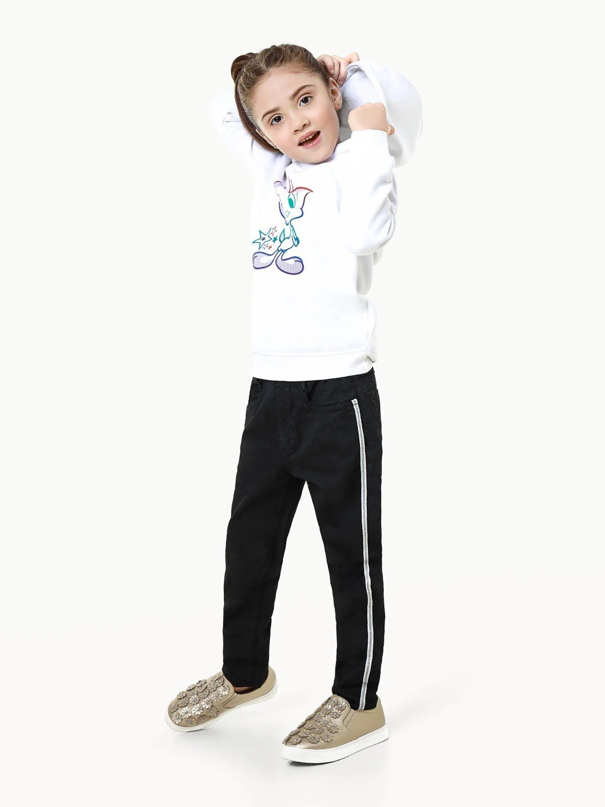 Girl's White Hoodie - EGTH22-011 - Image 3