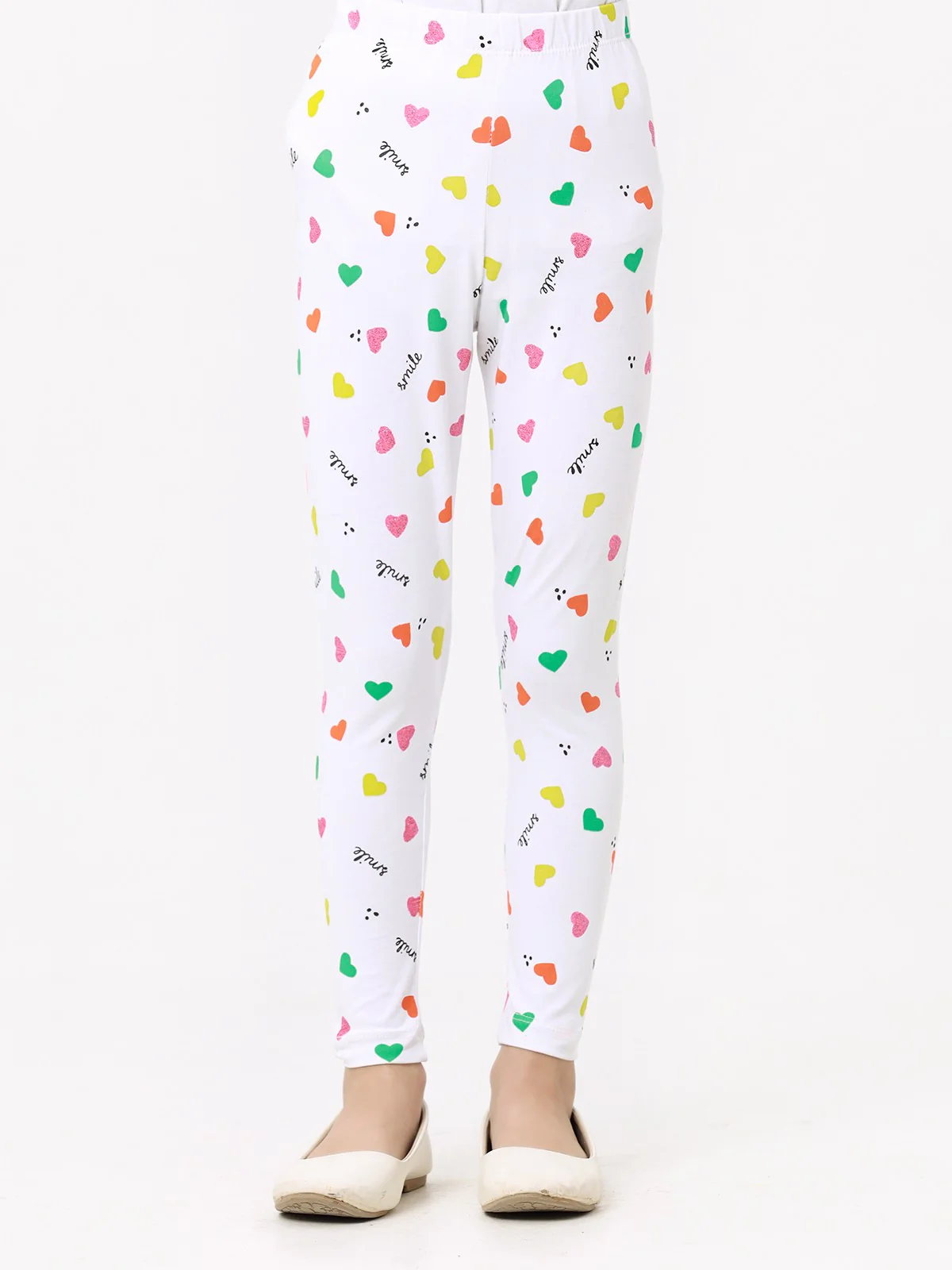 Girl's White Legging - EGBL23-006
