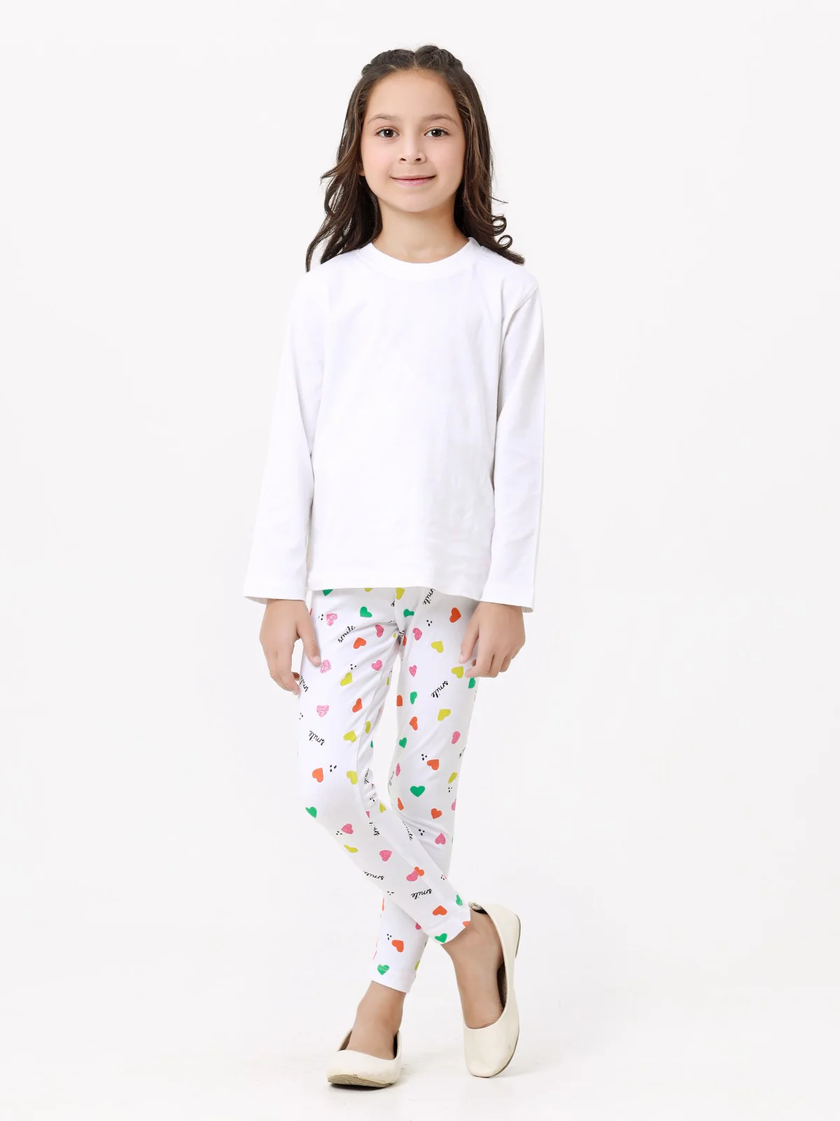 Girl's White Legging - EGBL23-006 - Image 2