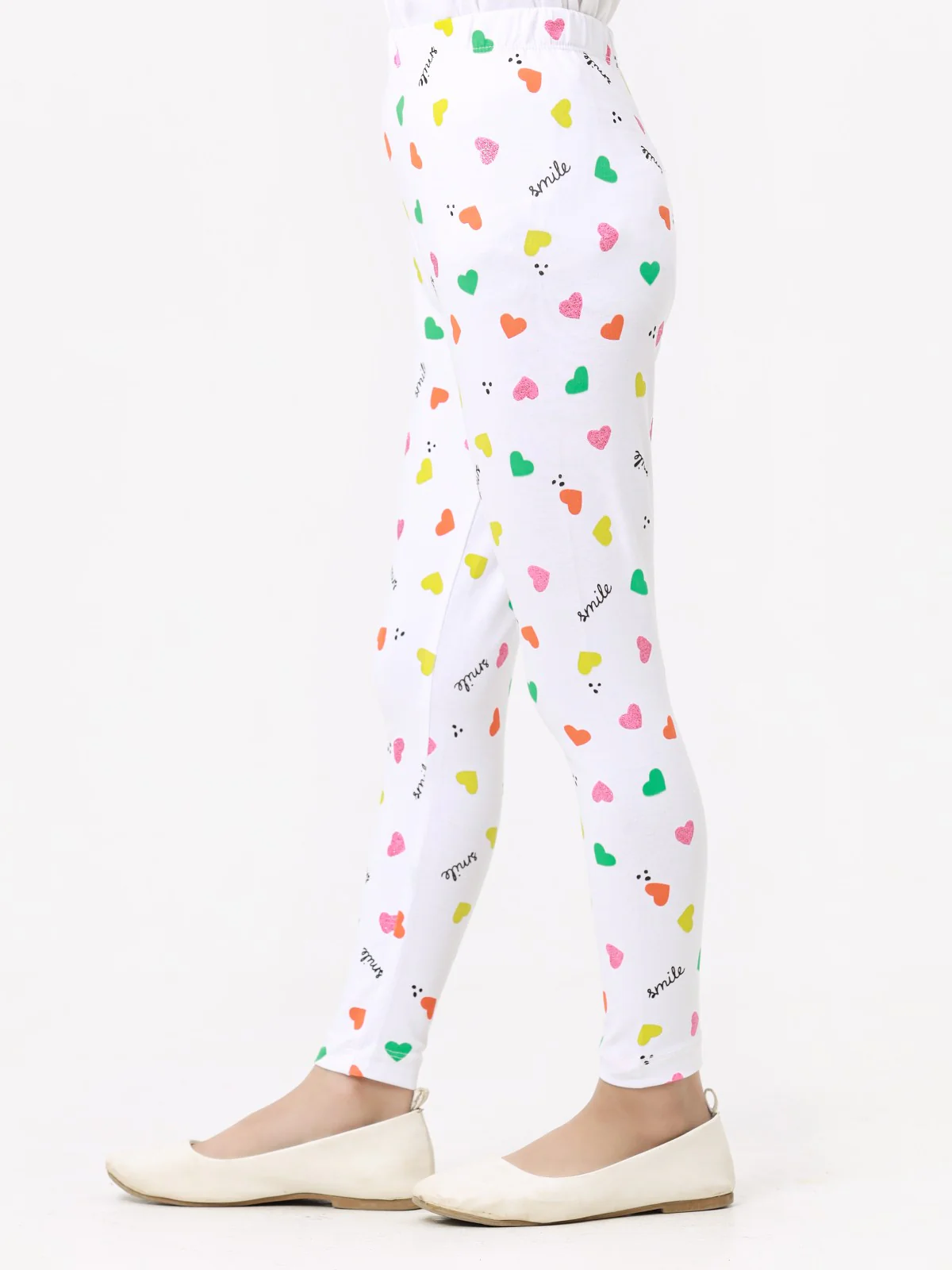 Girl's White Legging - EGBL23-006 - Image 3