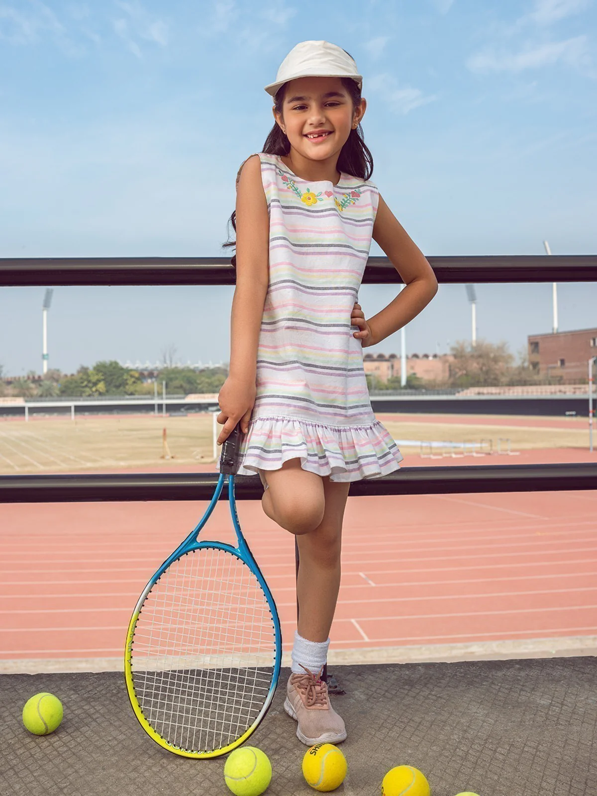 Girl's White Multi Frock - EGTF22-200023 - Image 5