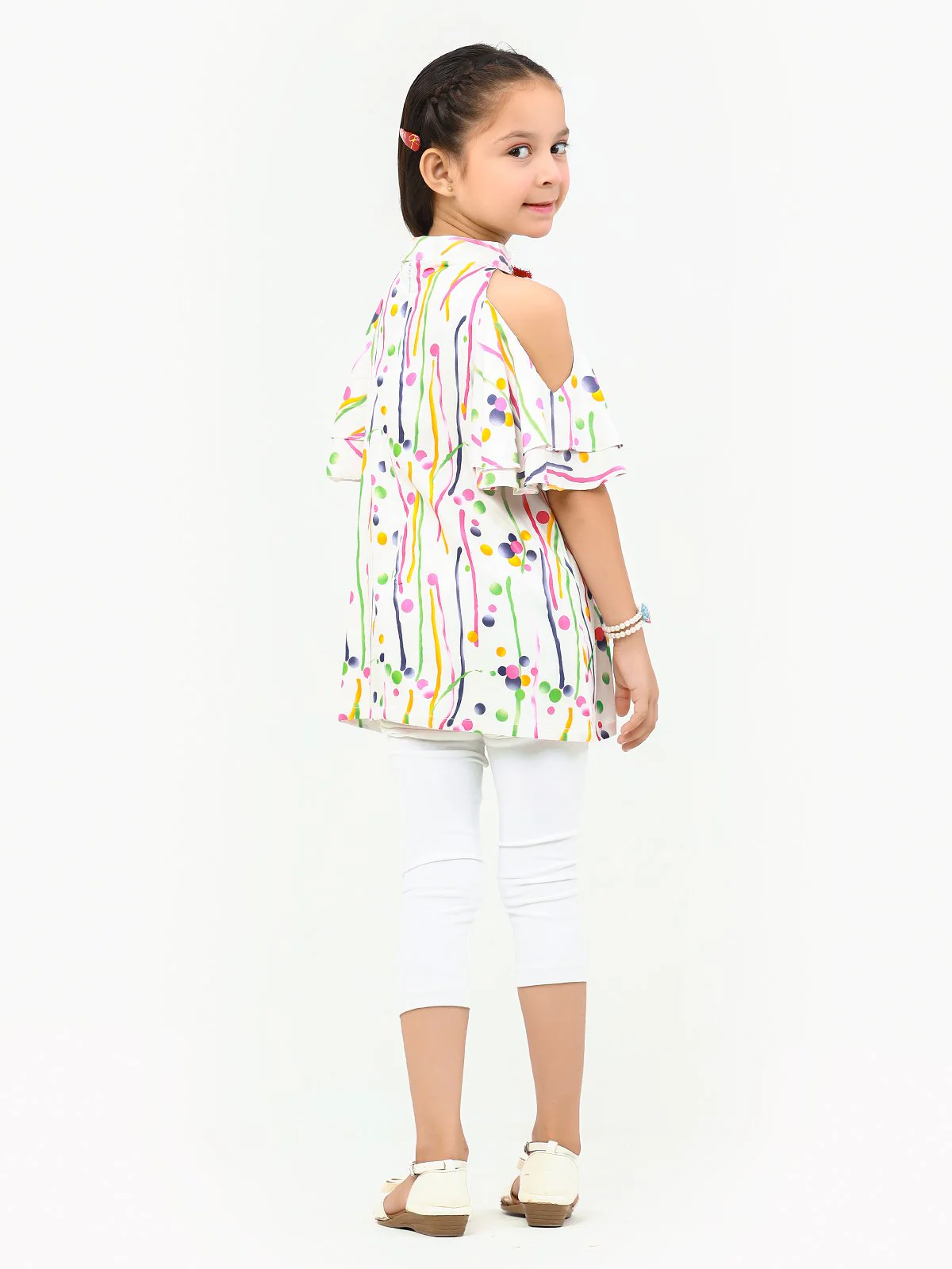 Girl's White Multi Top - EGTW22-001 - Image 4