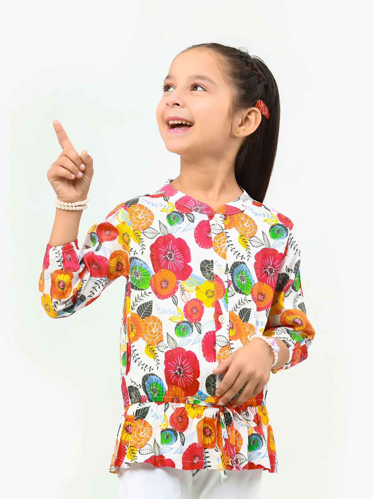 Girl's White Multi Top - EGTW22-003 - Image 2