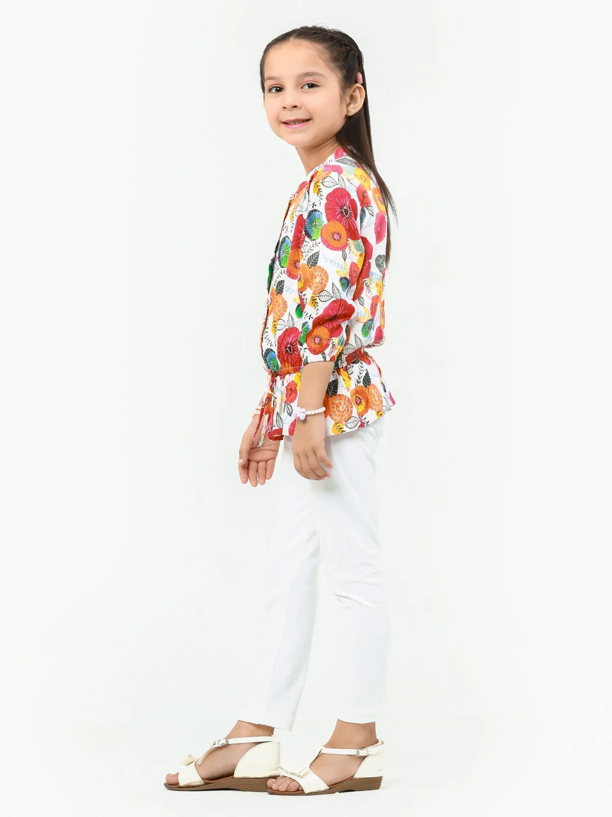 Girl's White Multi Top - EGTW22-003 - Image 5