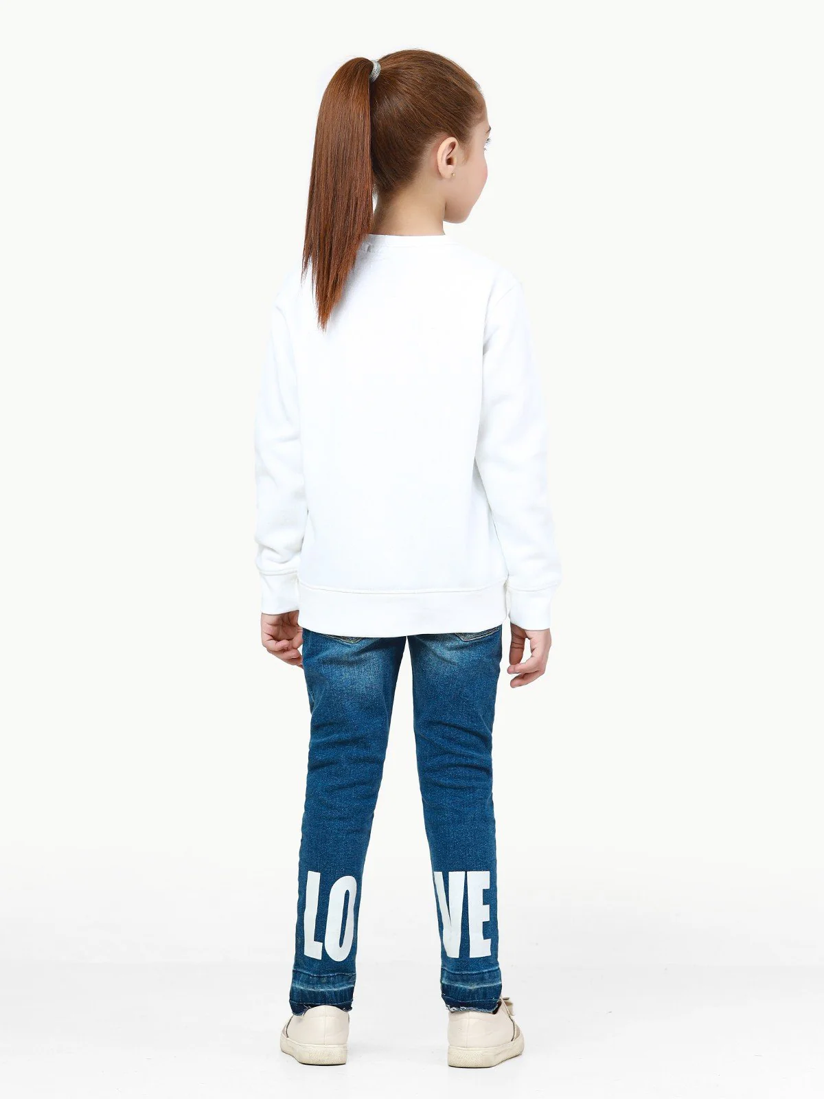 Girl's White Sweatshirt - EGTSS22-001 - Image 6