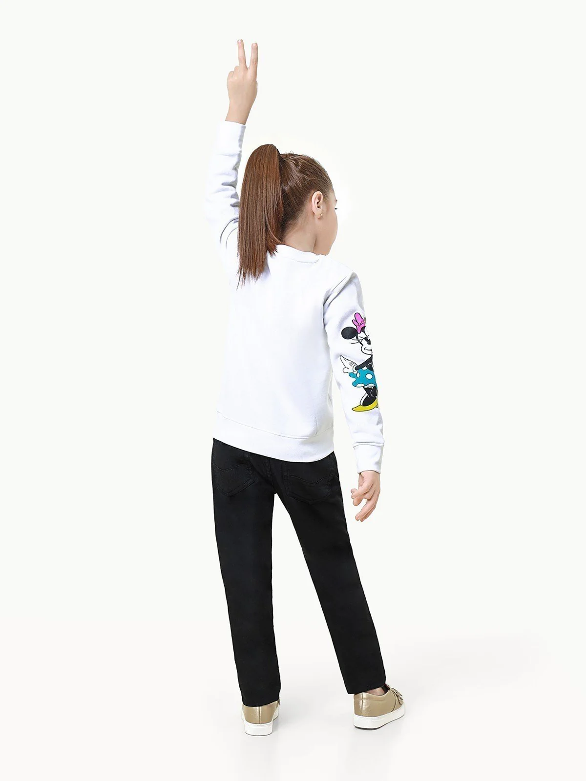 Girl's White Sweatshirt - EGTSS22-014 - Image 6