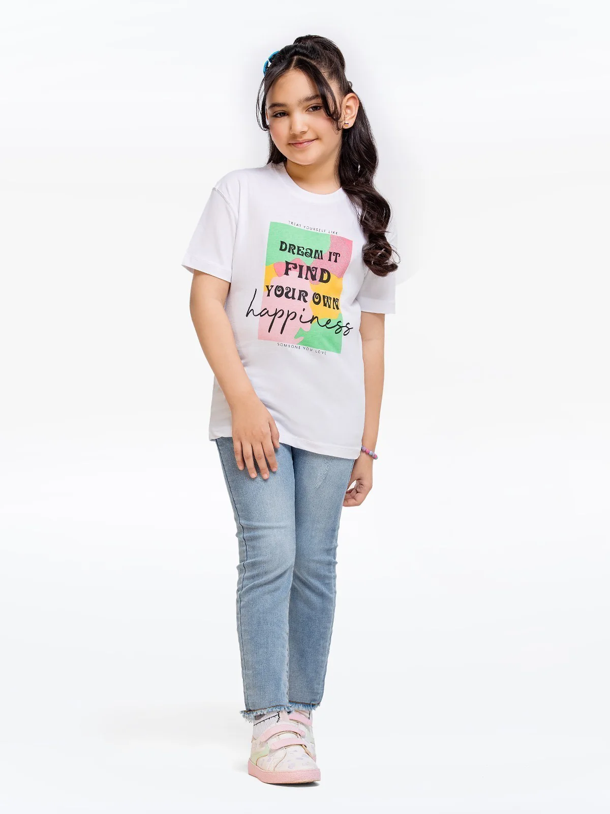 Girl's White Top - EGTK23-017