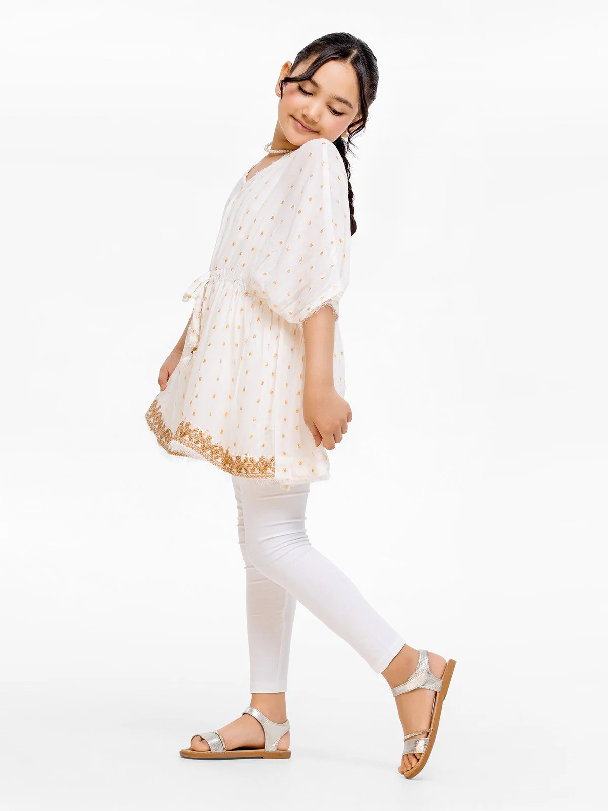 Girl's White Top - EGTKT23-009 - Image 3