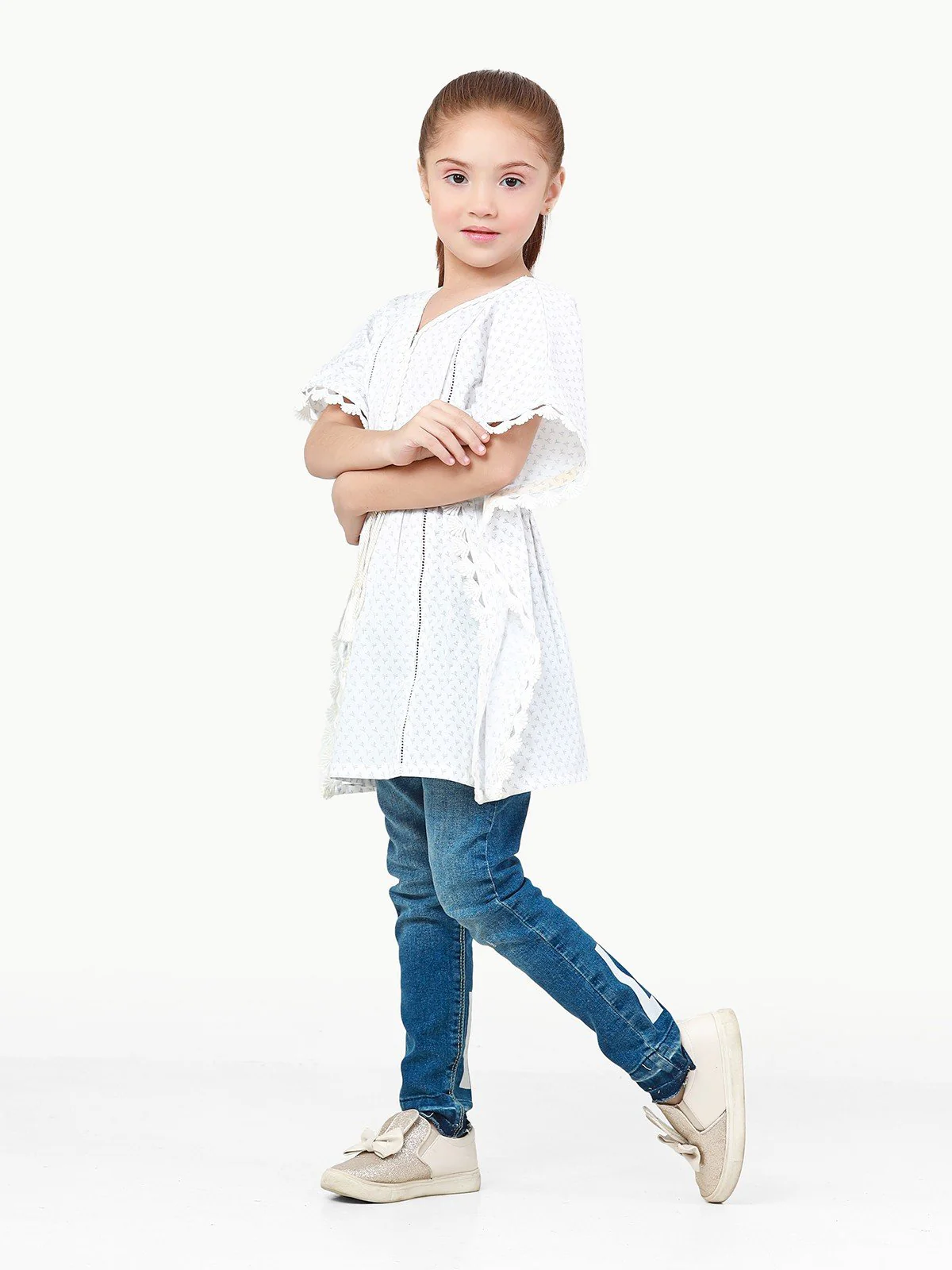 Girl's White Top - EGTW22-053 - Image 2