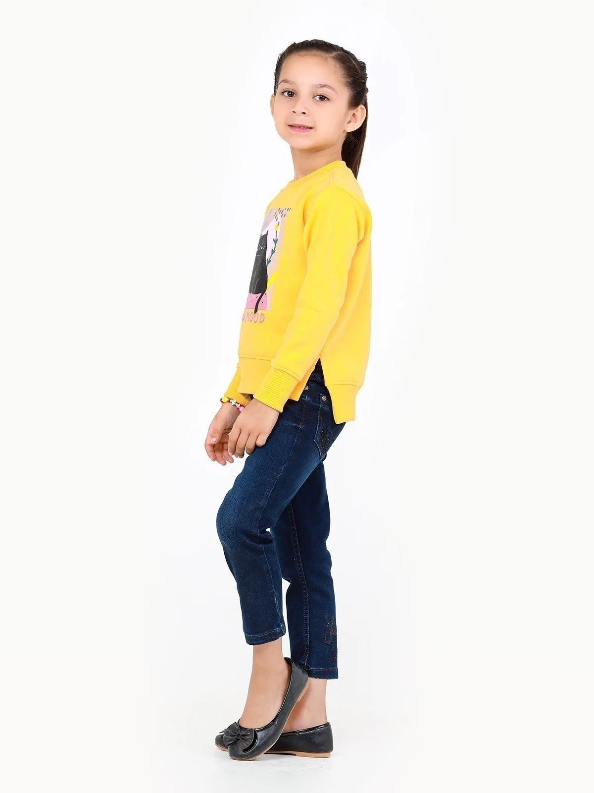 Girl's Yellow Sweatshirt - EGTSS22-005 - Image 4