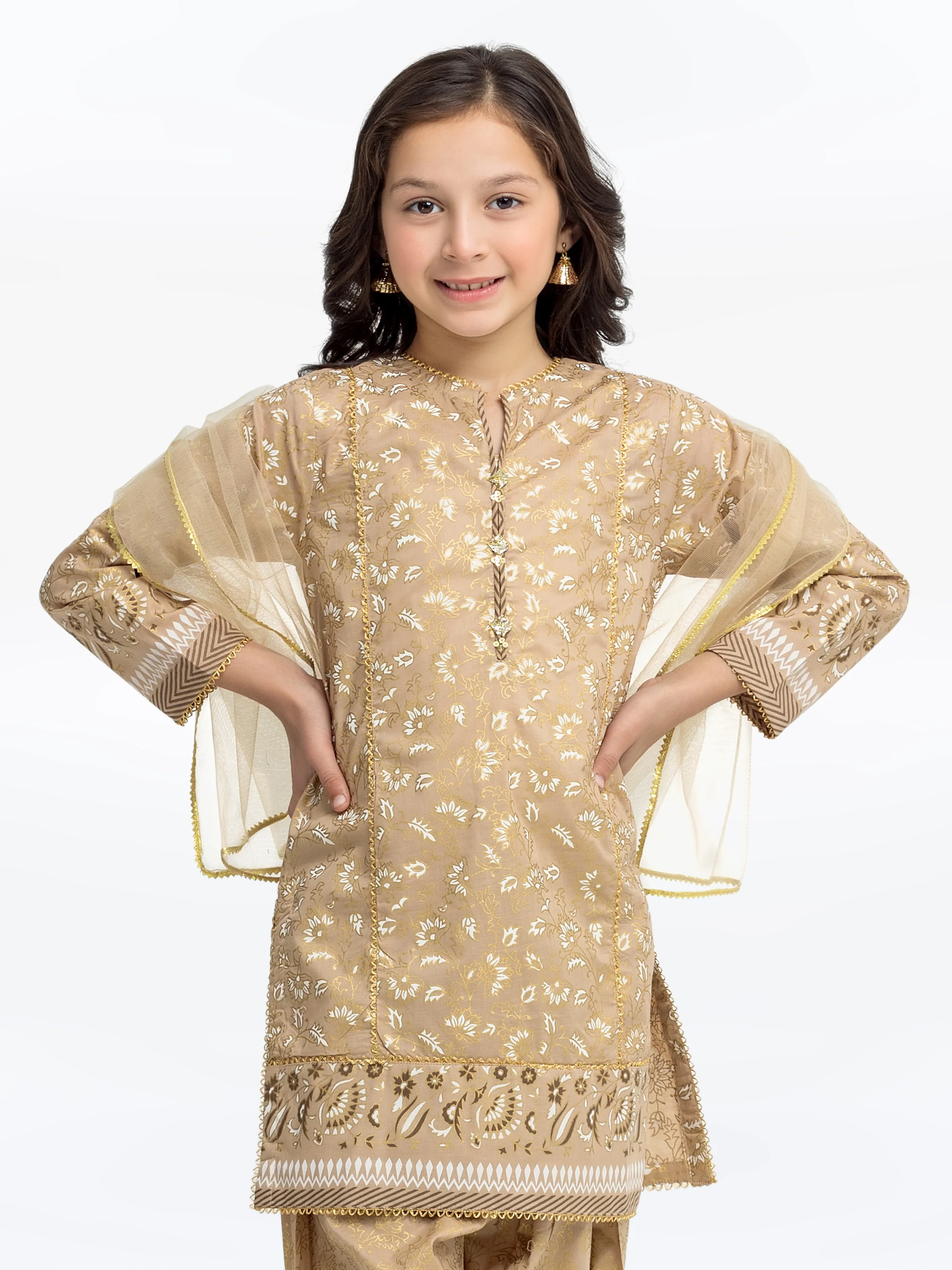 Girl's Beige Pret - EGTKP5-70795-3P - Image 2