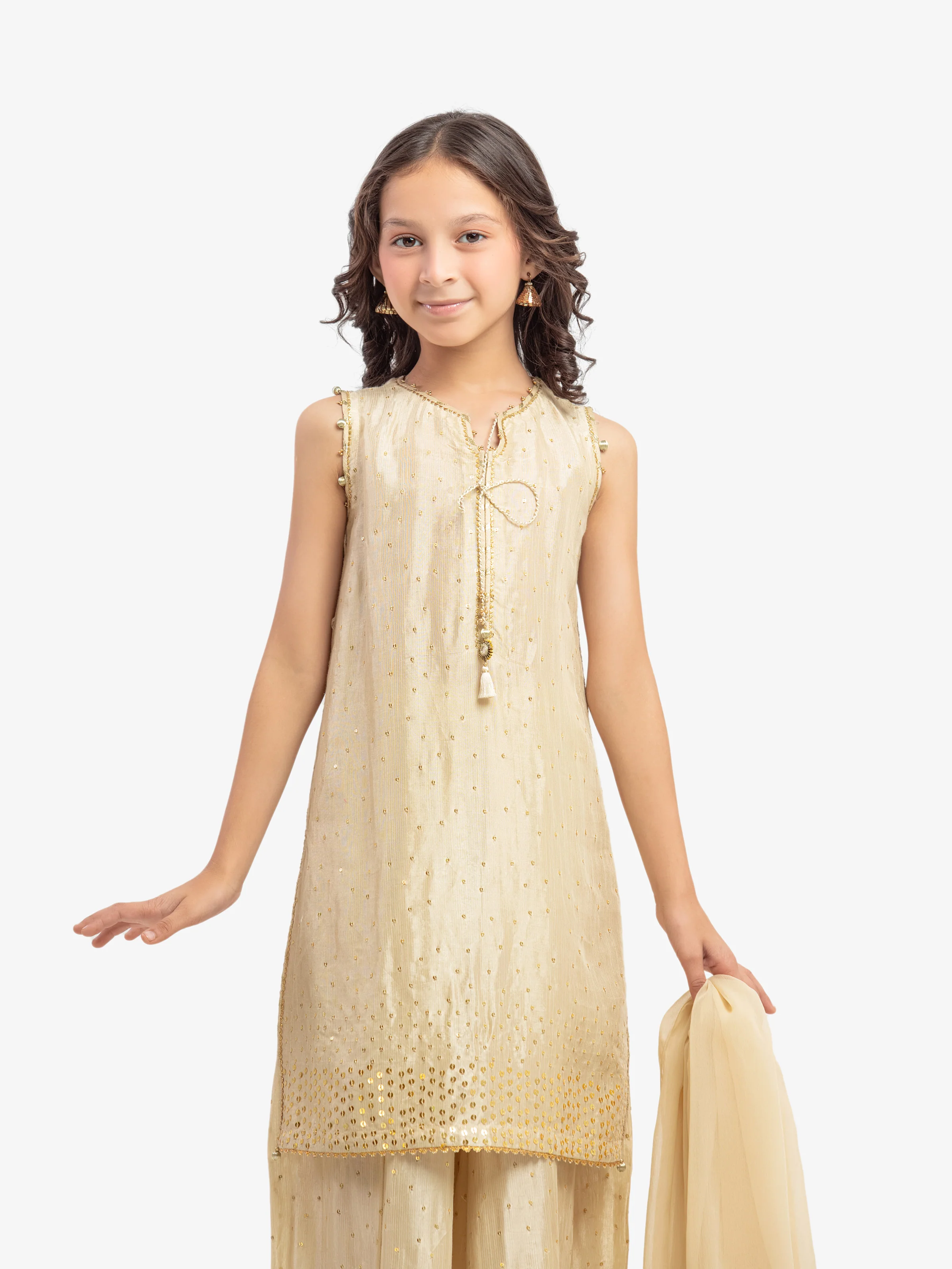 Girl's Beige Pret - EGTPLE5-50043-3P - Image 2