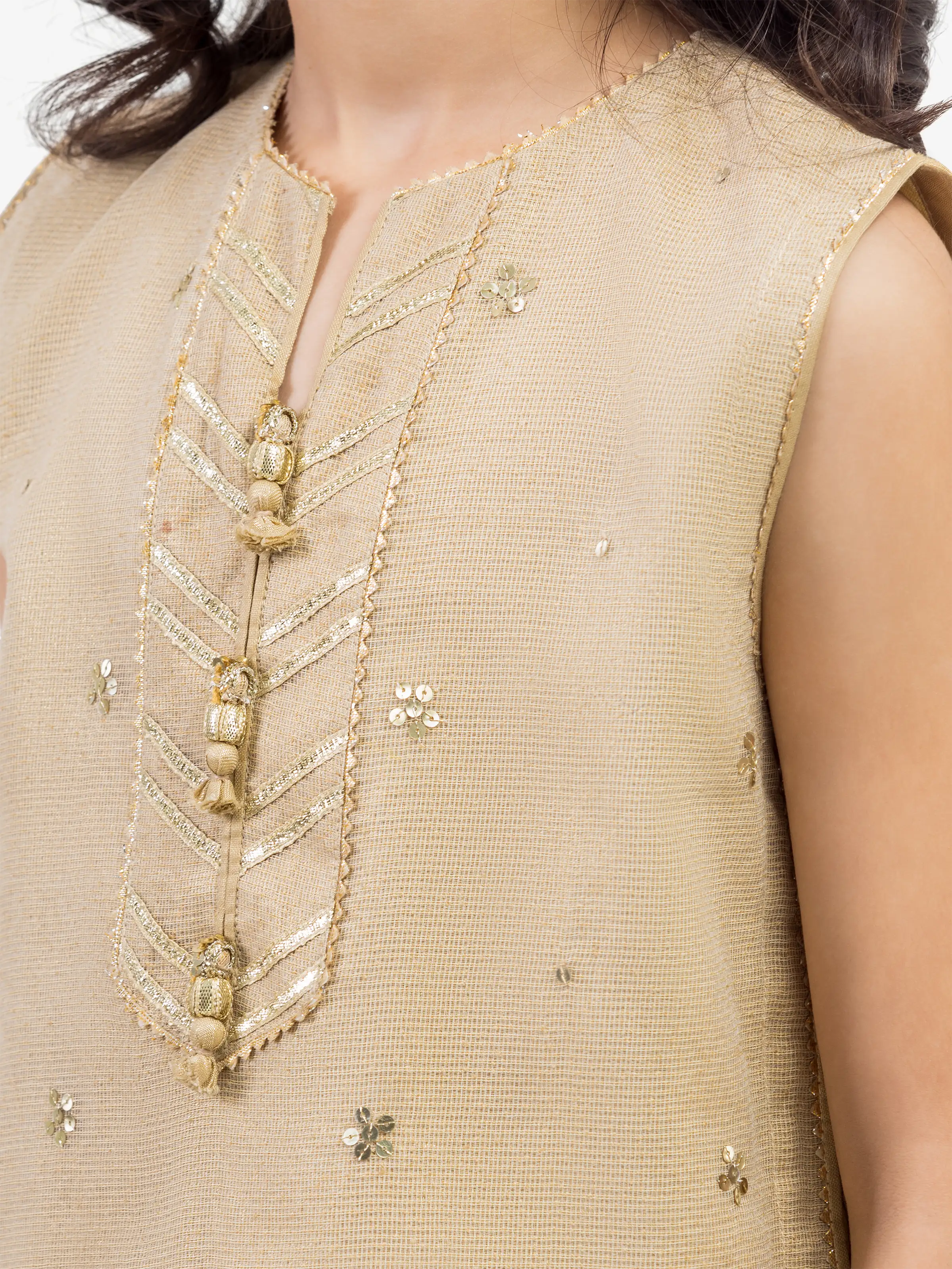 Girl's Beige Pret - EGTPLED5-50070-3P - Image 3