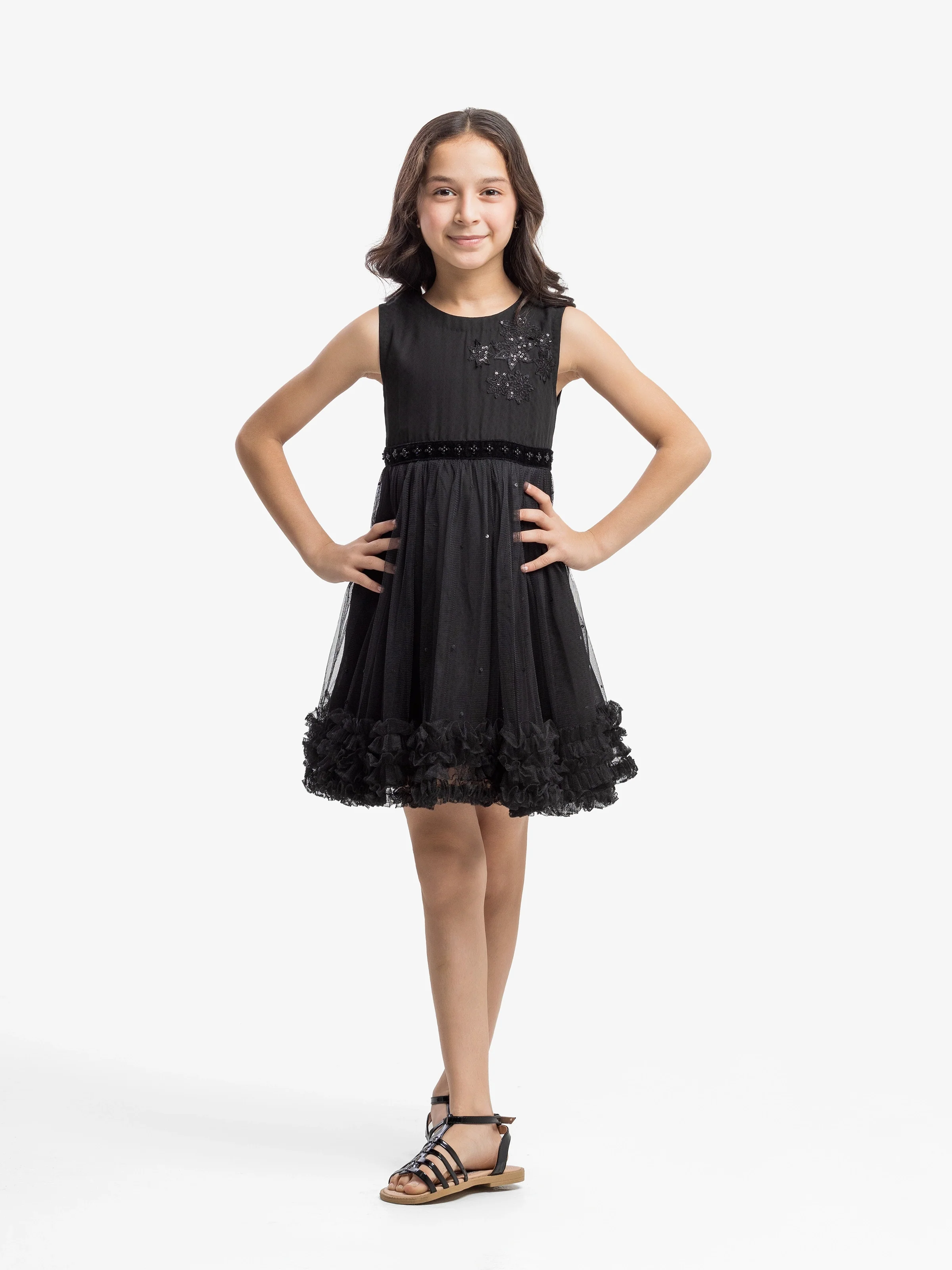 Girl's Black Frock - EGTF24S-200090 - Image 2