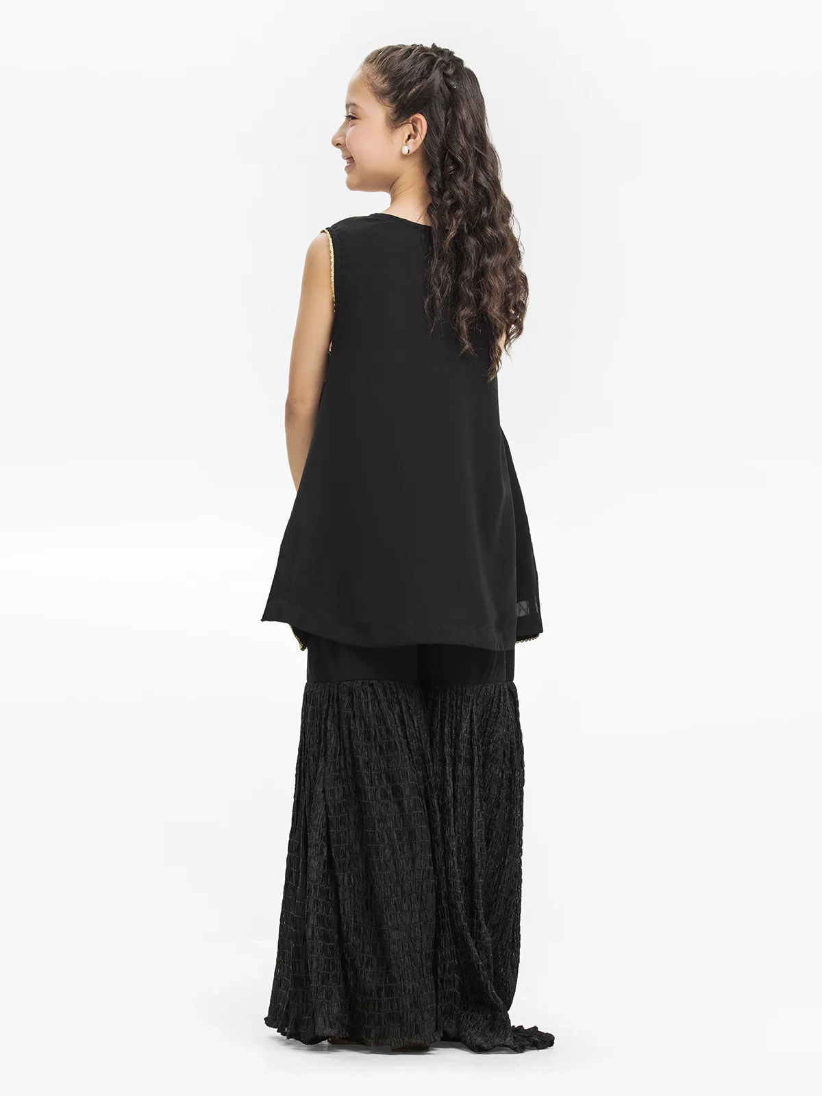 Girl's Black Pishwas - EGTPLE24-50008ST - Image 5