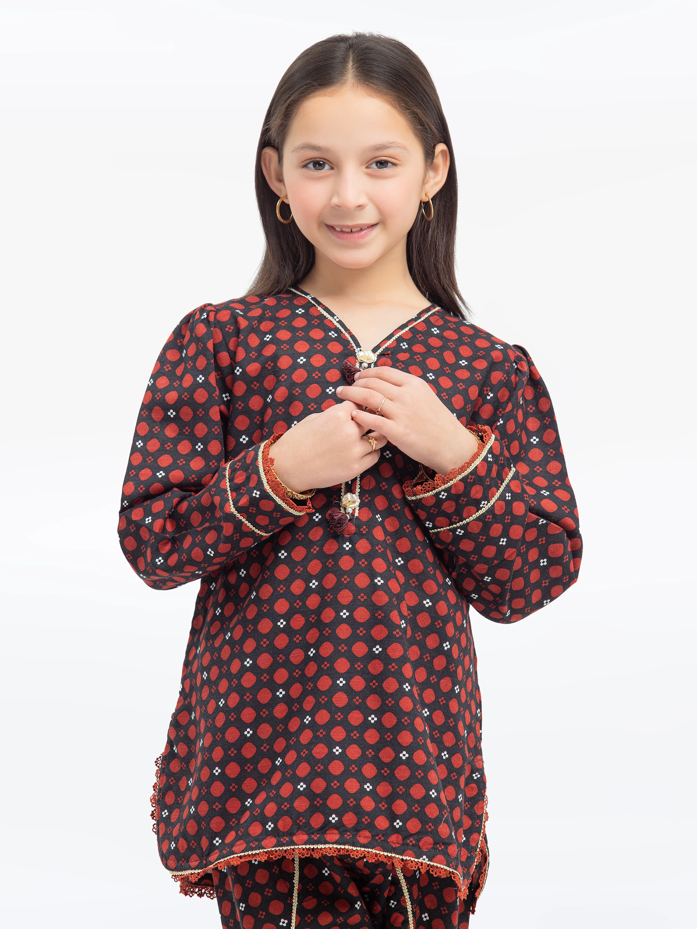 Girl's Khaddar Co-ord Set - EGTKP24-70799ST - Image 2