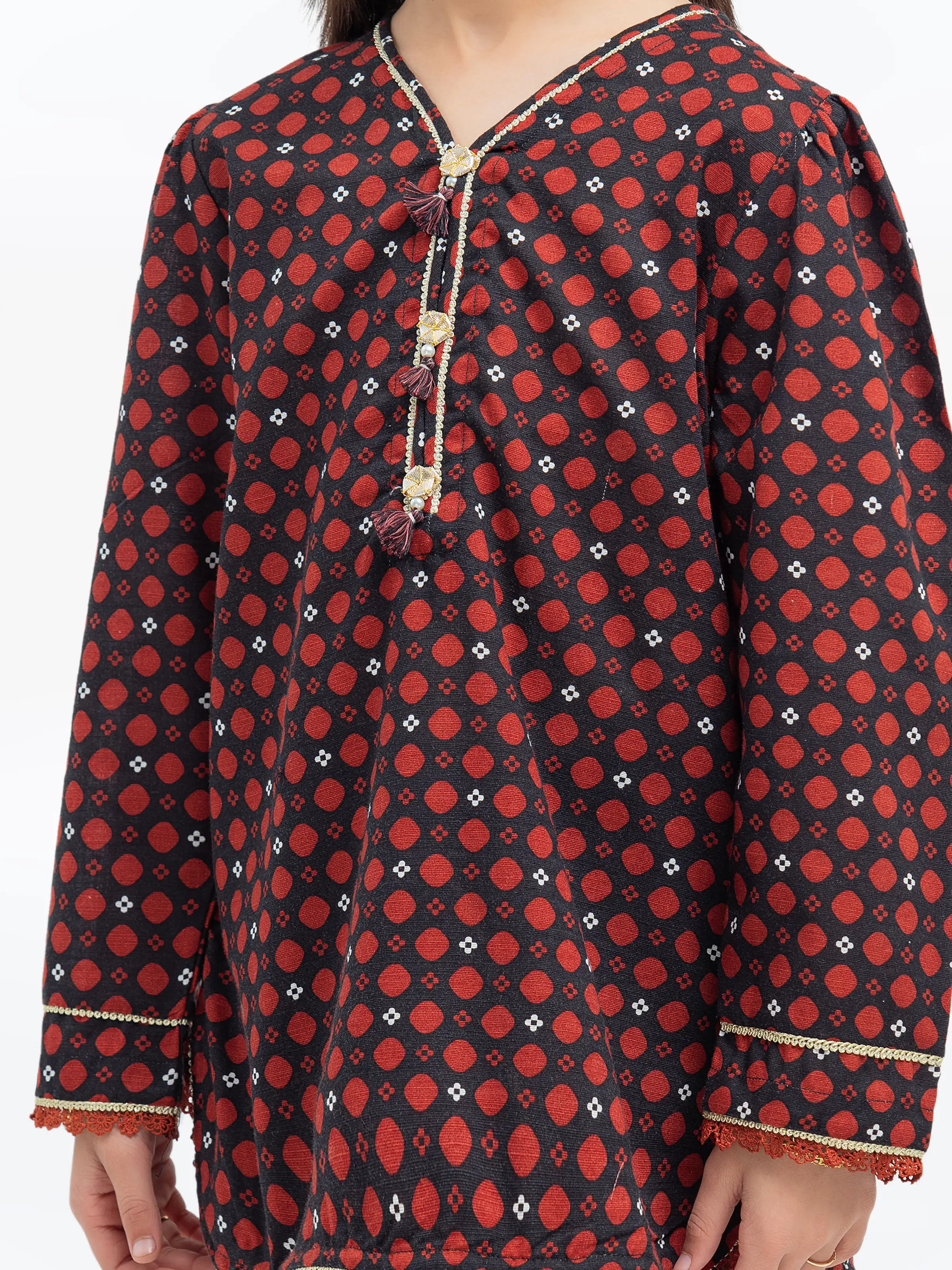 Girl's Khaddar Co-ord Set - EGTKP24-70799ST - Image 3