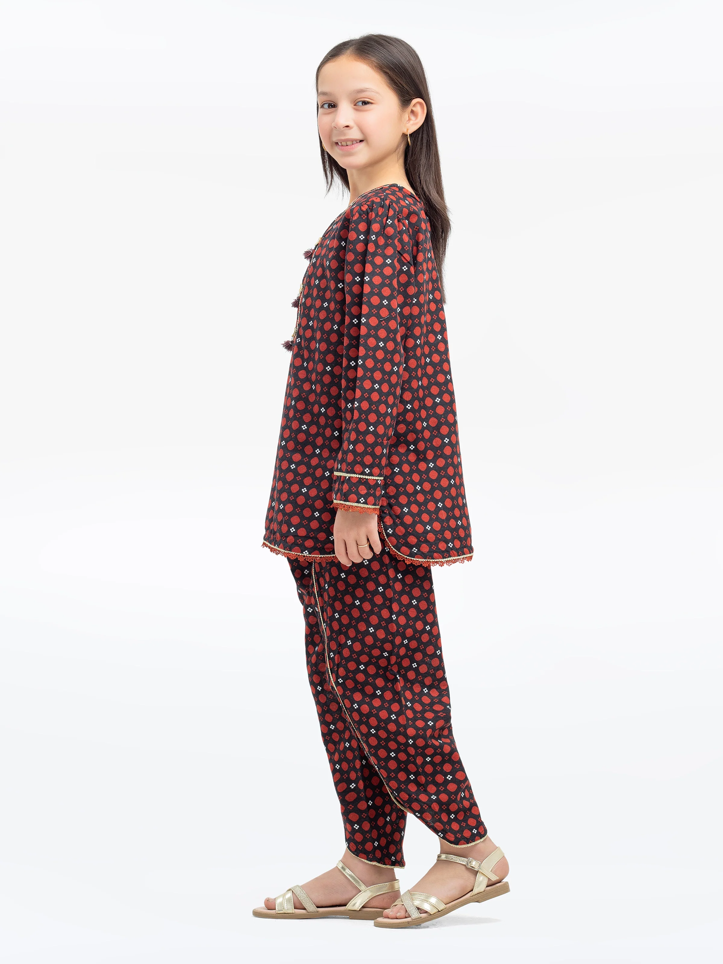 Girl's Khaddar Co-ord Set - EGTKP24-70799ST - Image 4