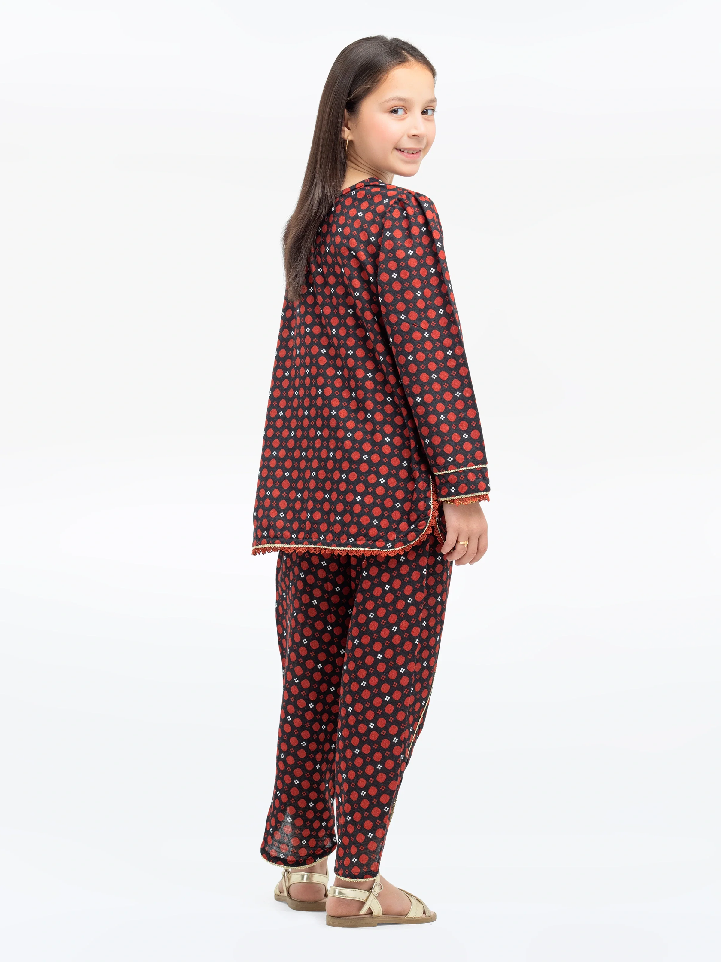 Girl's Khaddar Co-ord Set - EGTKP24-70799ST - Image 5