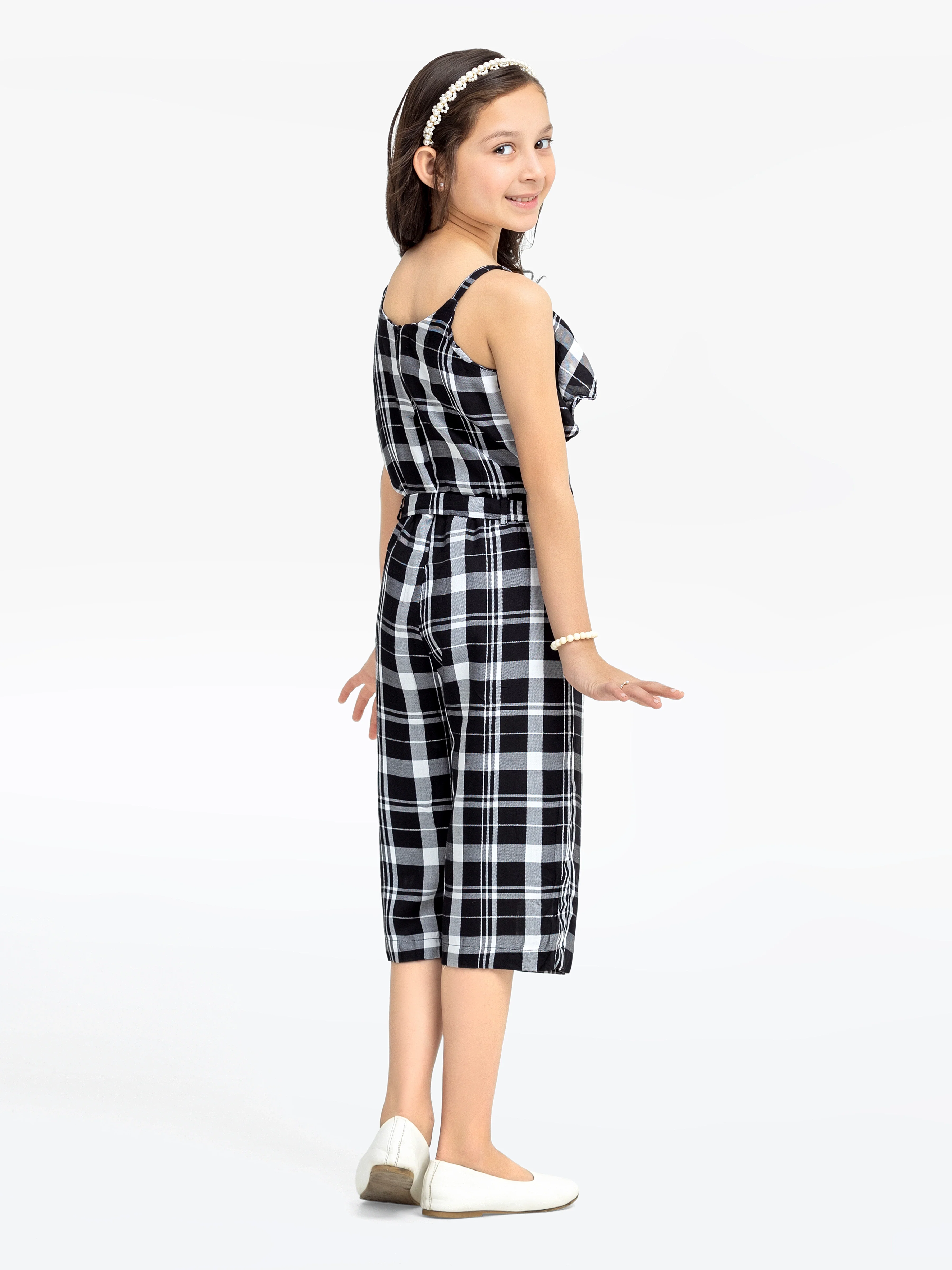 Girl's Black & White Jumpsuit - EGTJSW24-001 - Image 3
