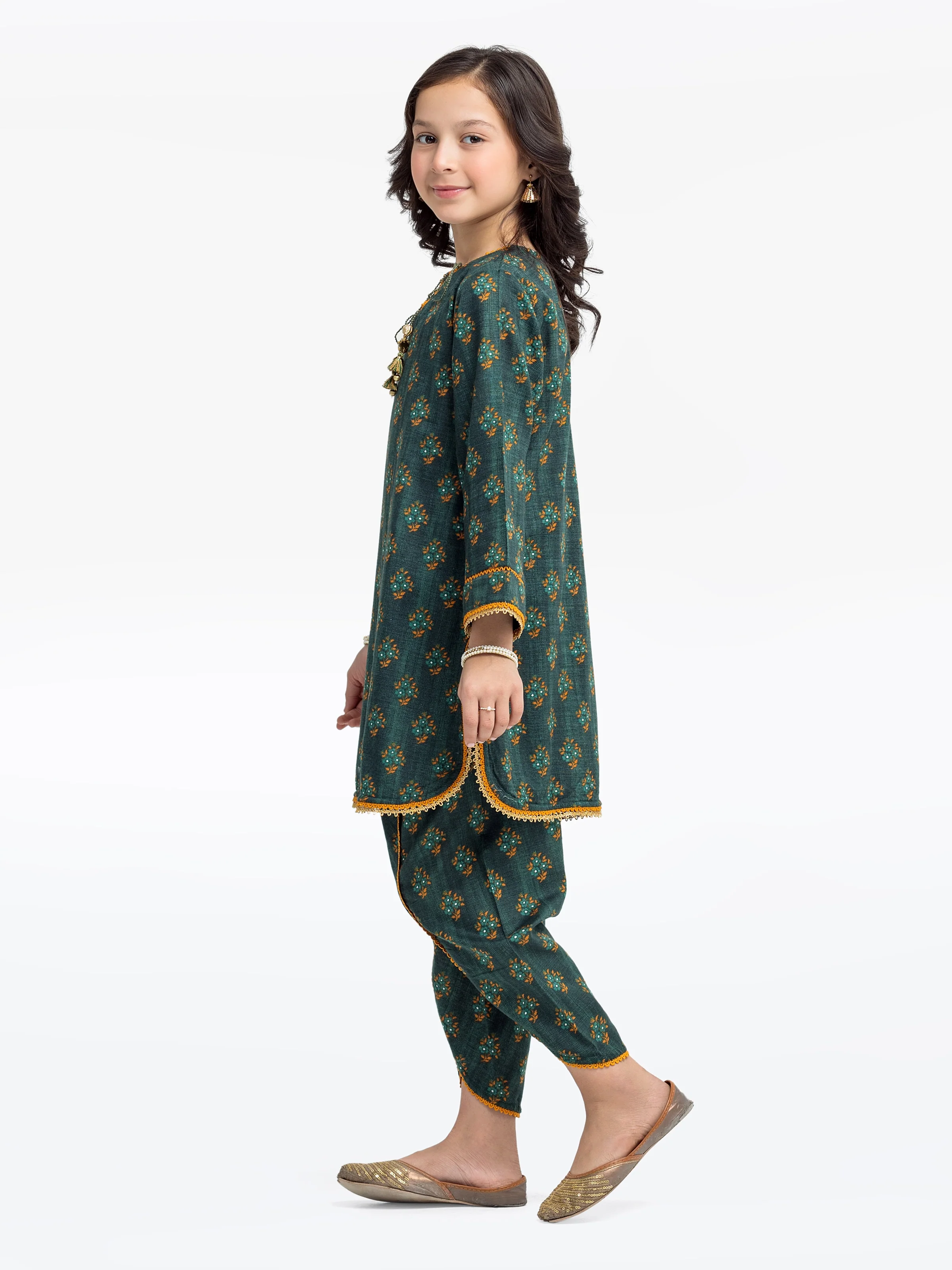 Girl's Khaddar Co-ord Set - EGTKP24-70791ST - Image 5
