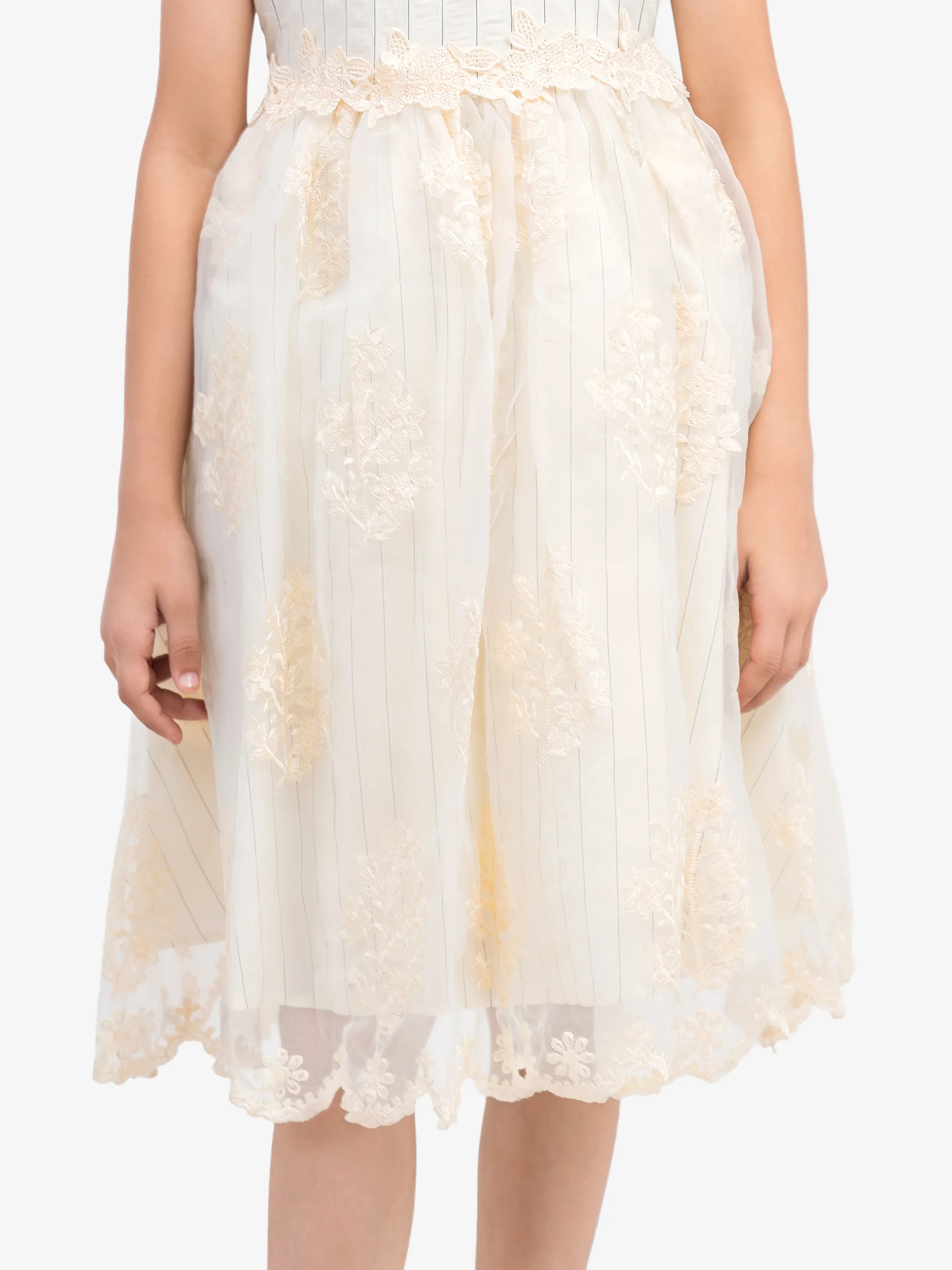 Girl's Cream Frock - EGTF24S-200083 - Image 4
