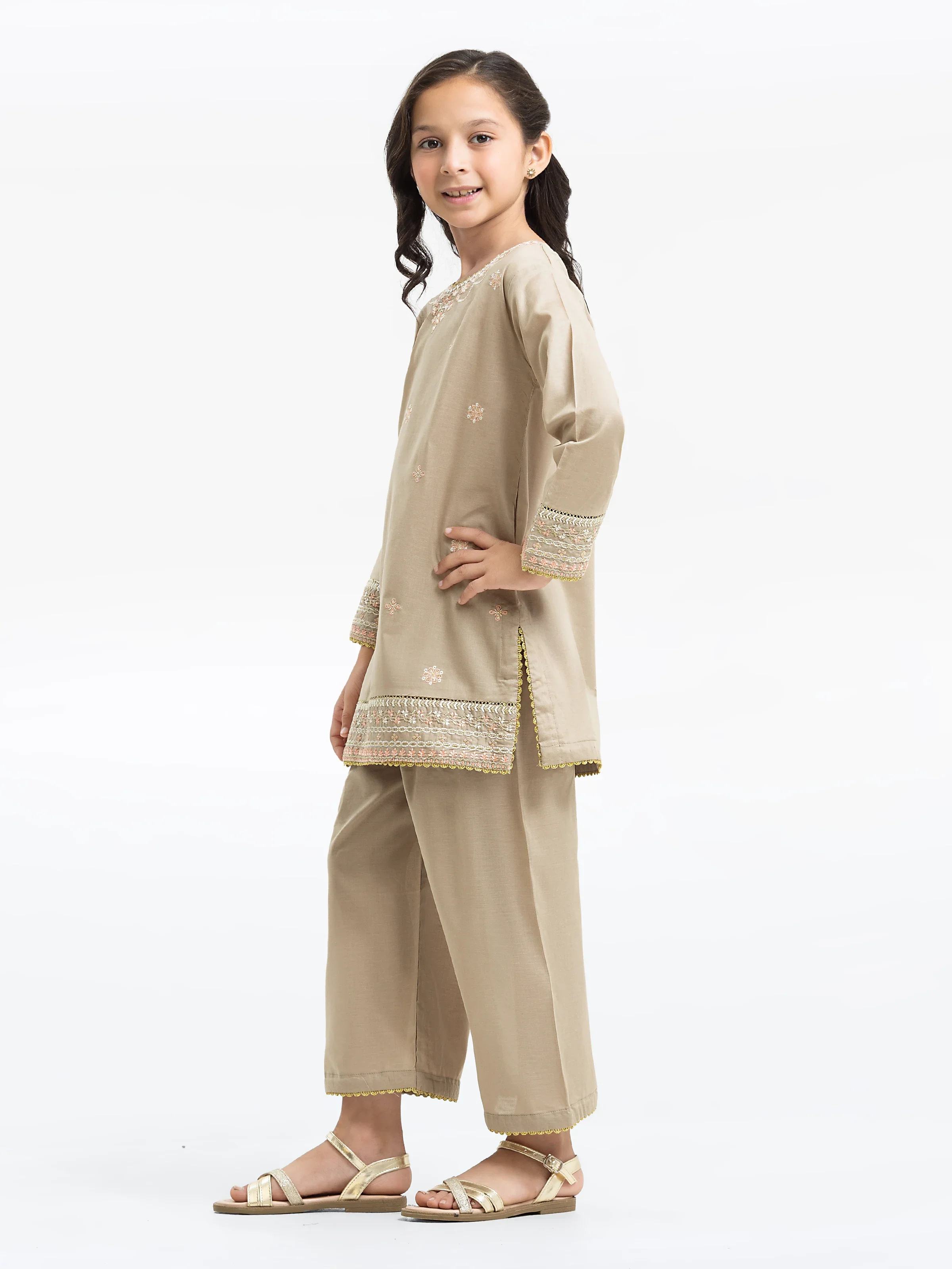 Girl's Dark Beige Pret - EGTKE24-70775ST - Image 3