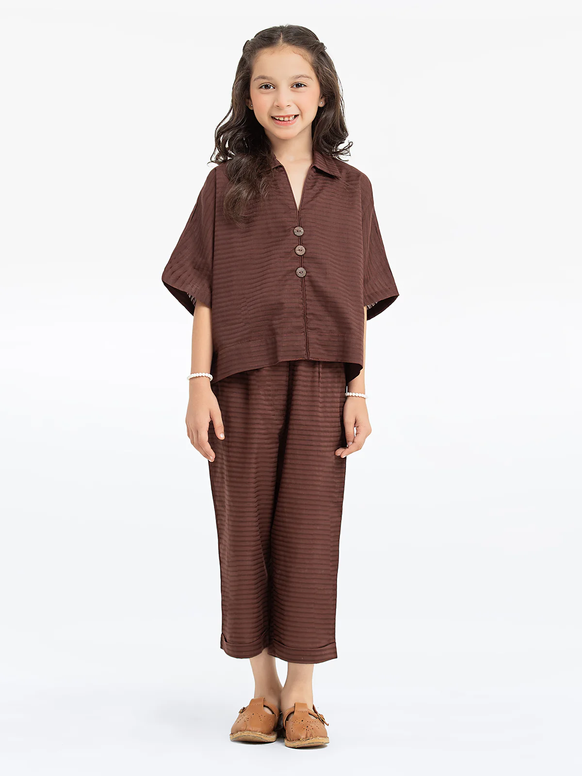 Girl's Dark Brown Co-ord Set - EGTCS23-018 - Image 2