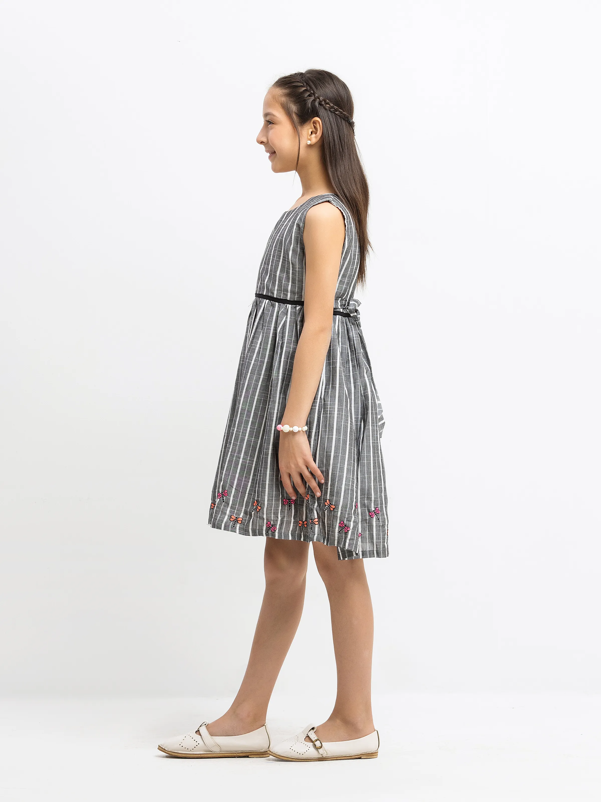 Girl's Dark Grey Frock - EGTF24-200073 - Image 4