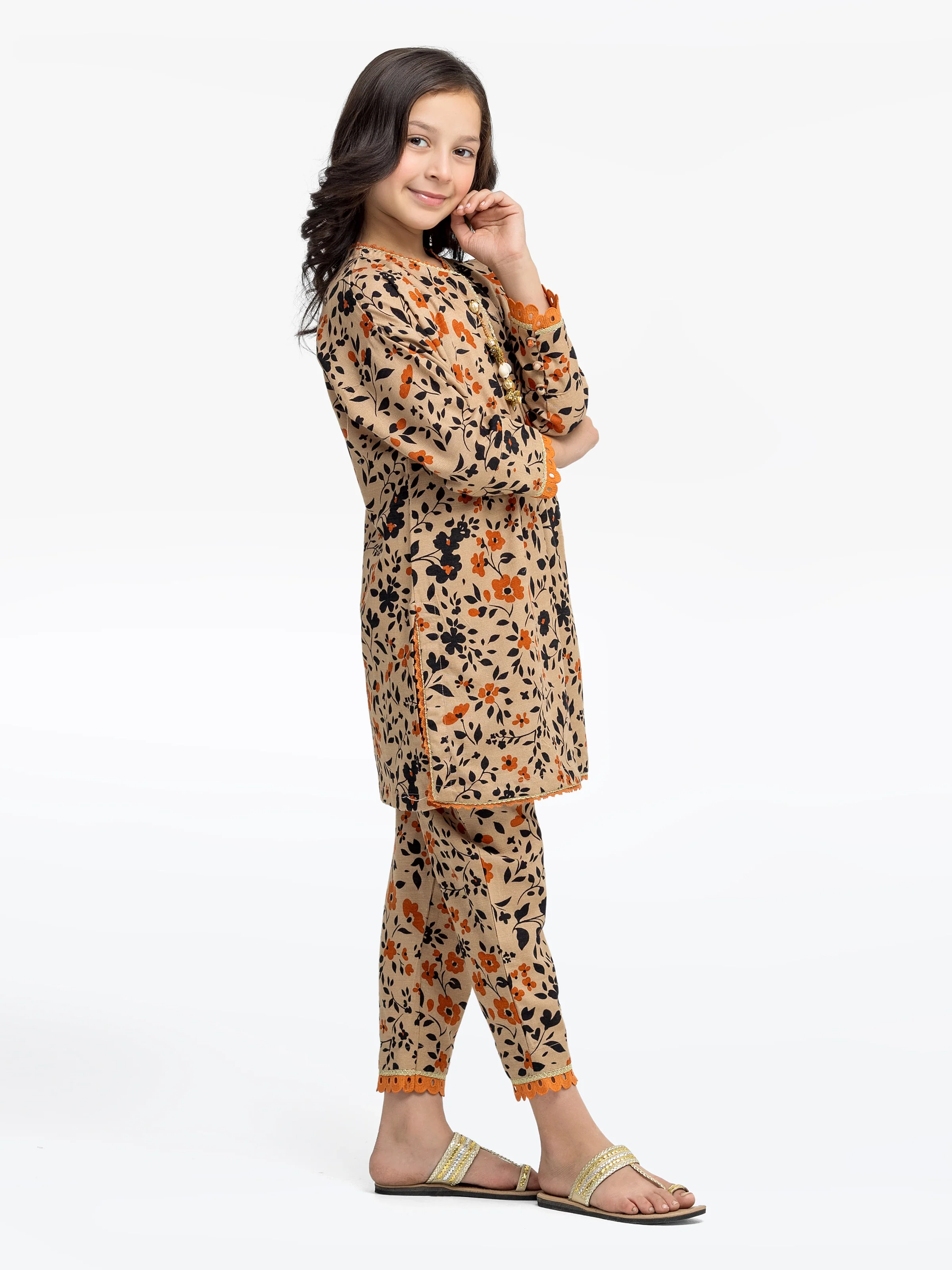 Girl's Khaddar Co-ord Set - EGTKP24-70790ST - Image 4