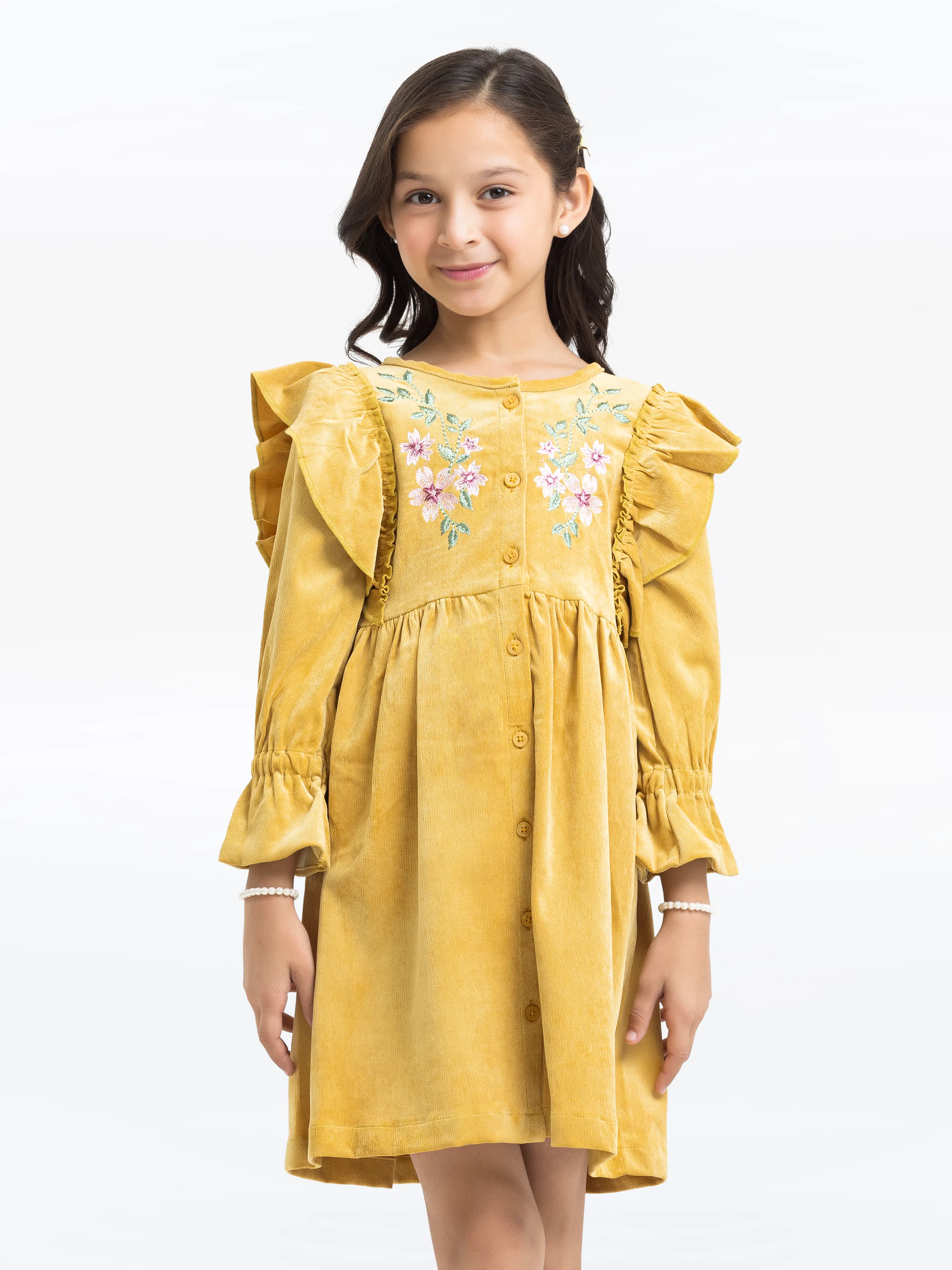 Girl's Golden Frock - EGTFK23W-200062