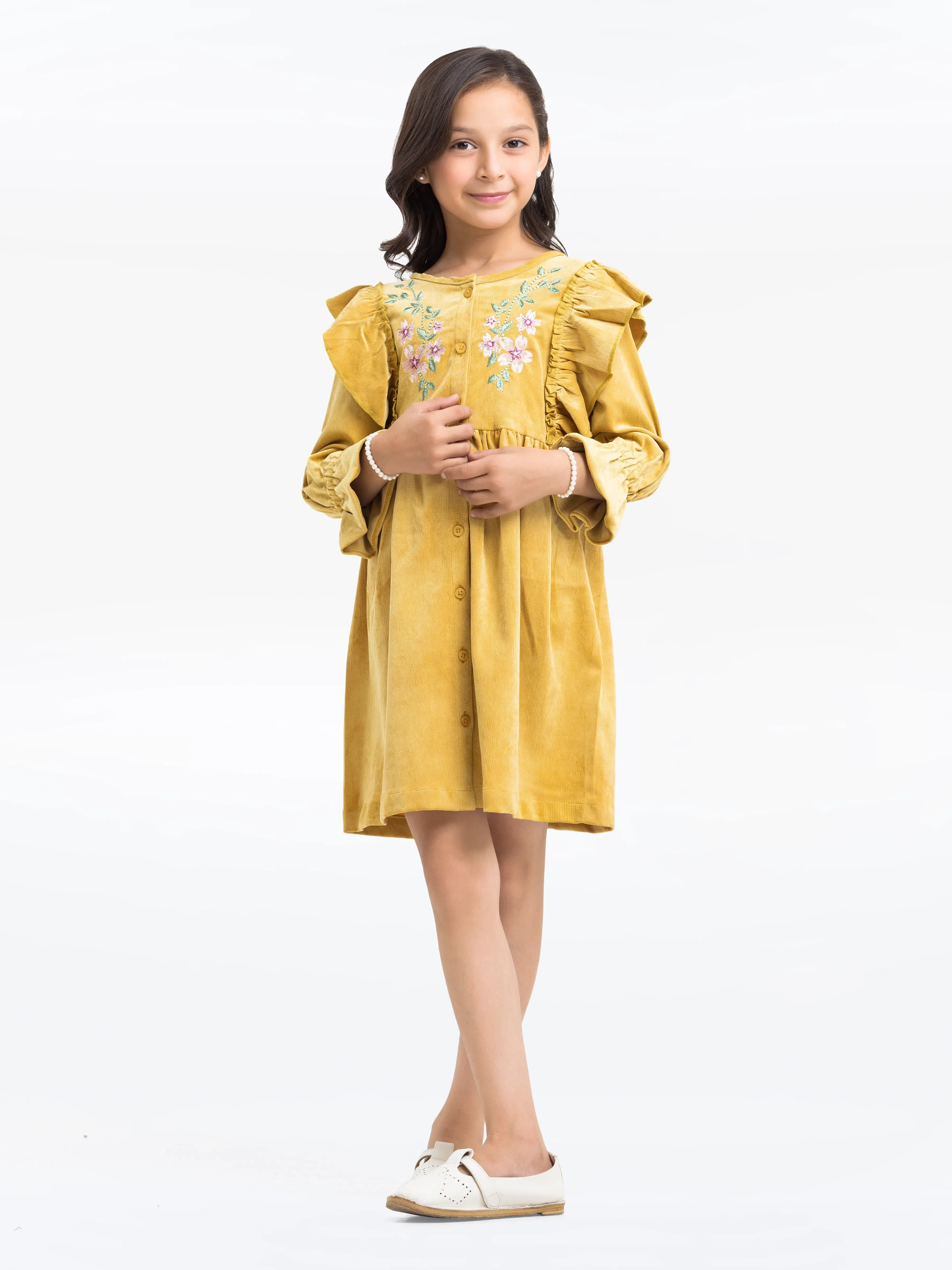 Girl's Golden Frock - EGTFK23W-200062 - Image 2