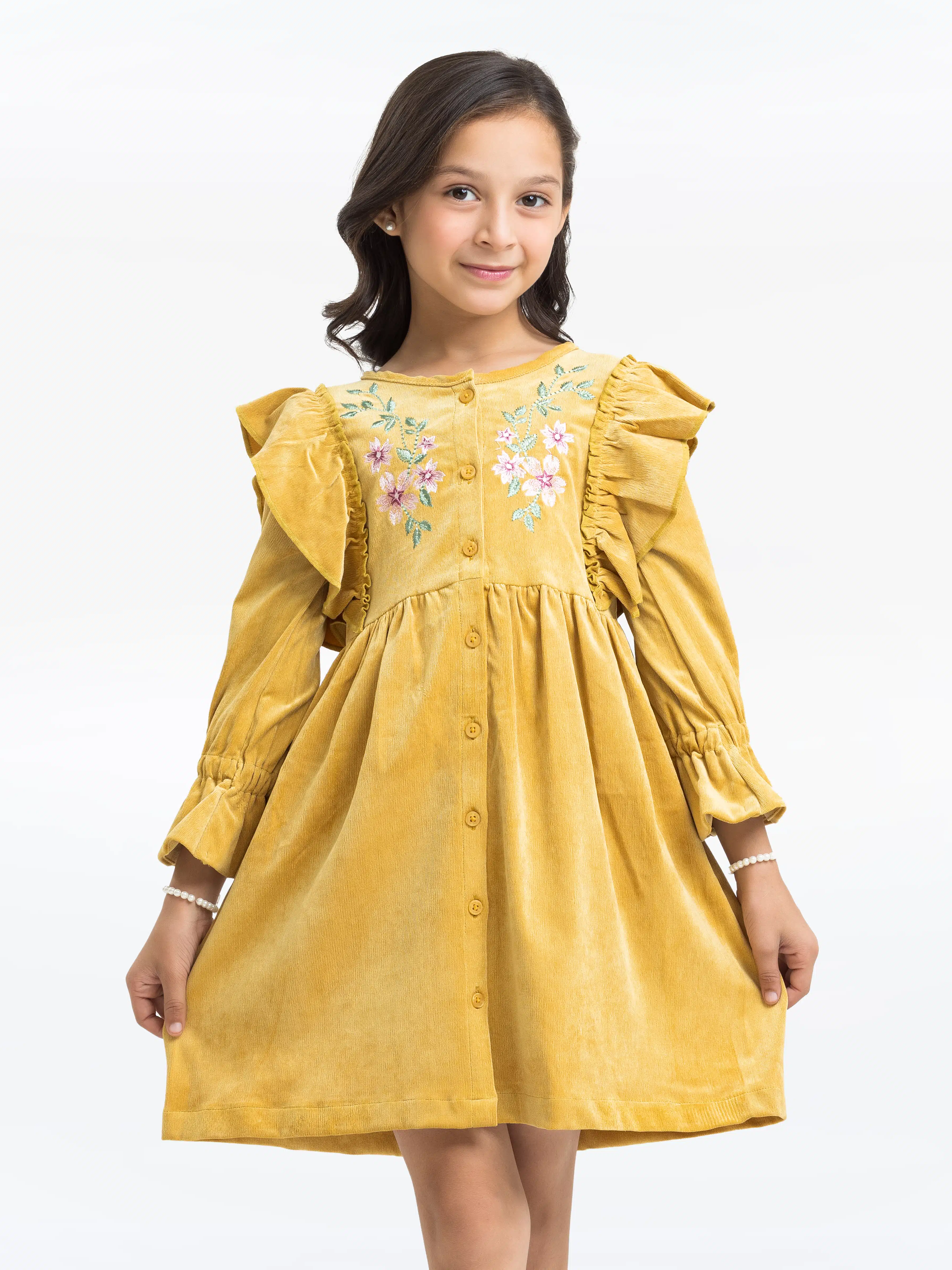 Girl's Golden Frock - EGTFK23W-200062 - Image 3
