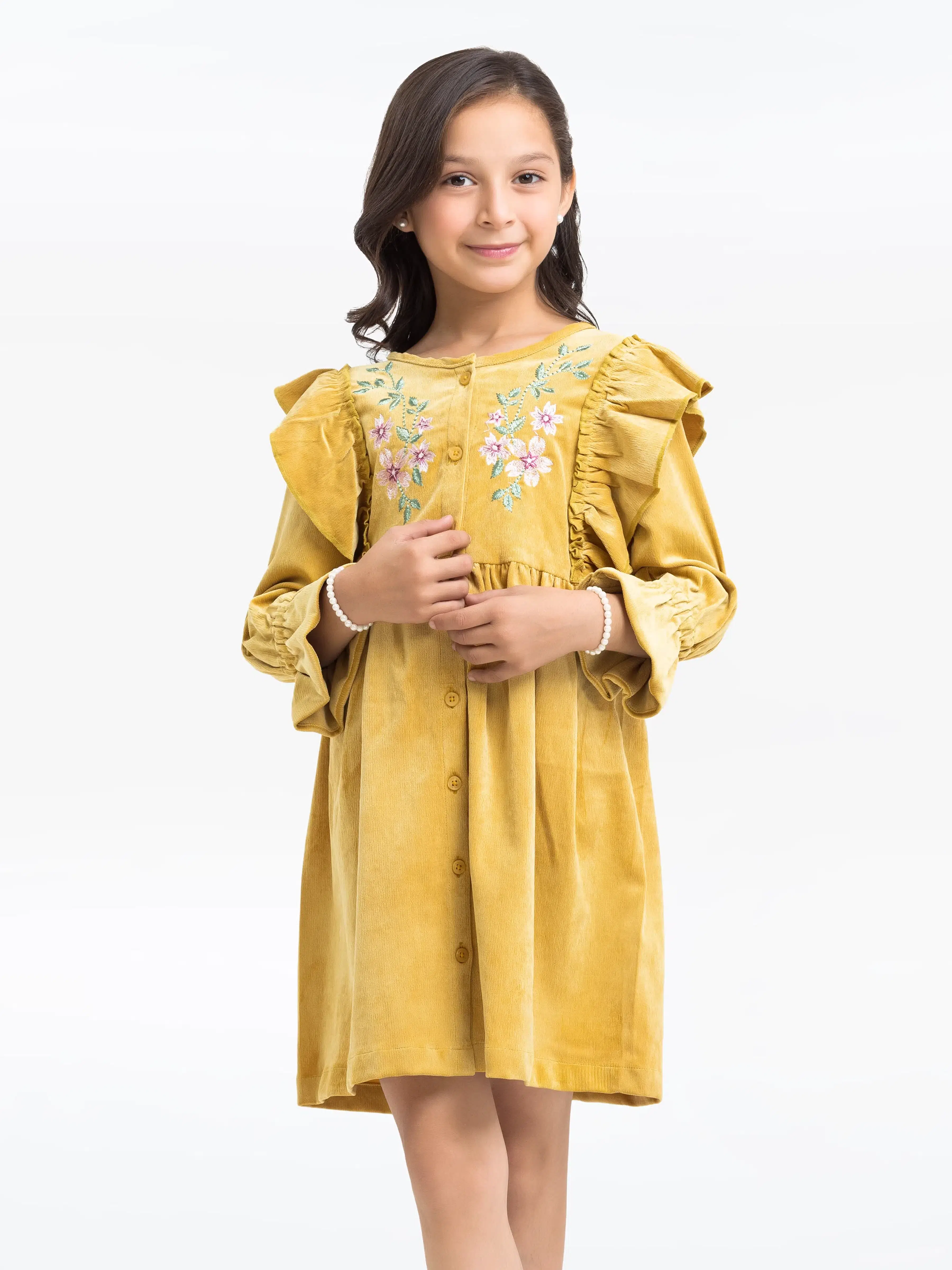 Girl's Golden Frock - EGTFK23W-200062 - Image 4