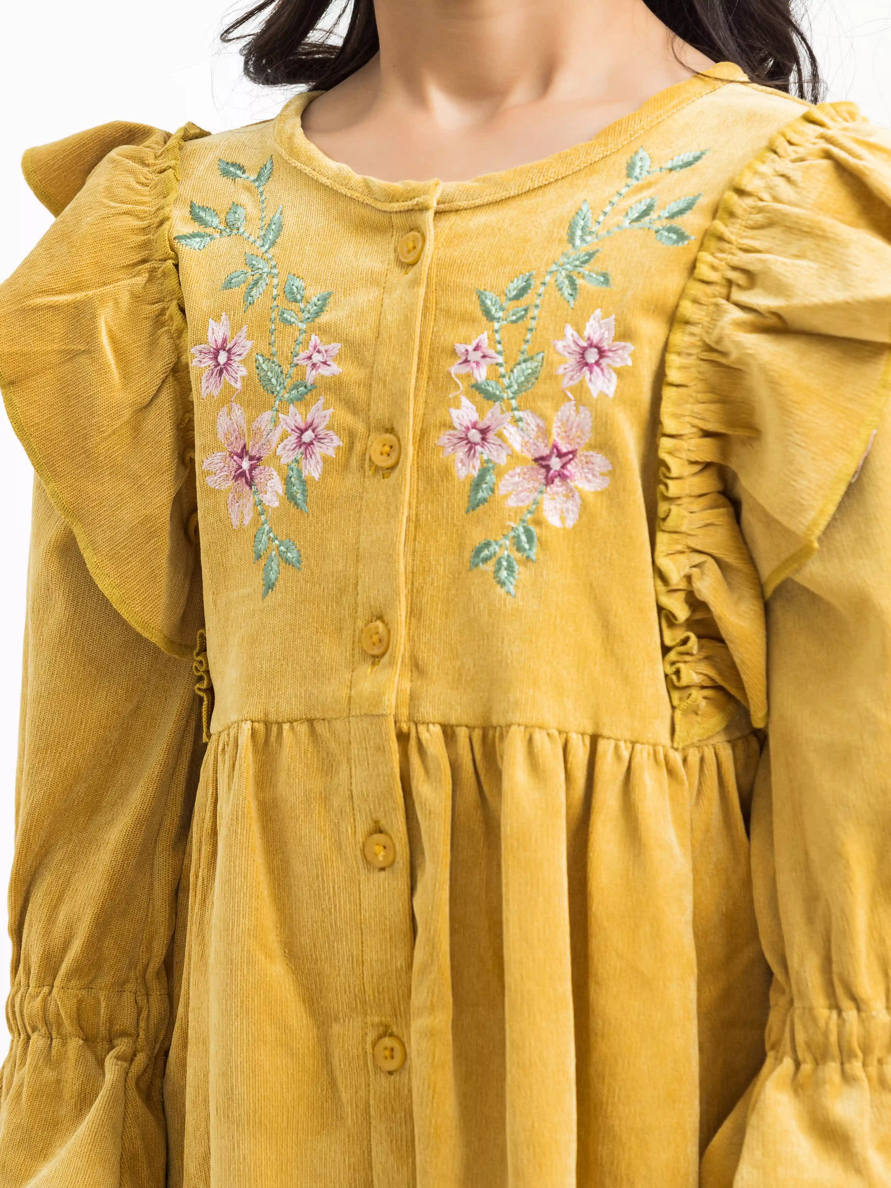 Girl's Golden Frock - EGTFK23W-200062 - Image 5